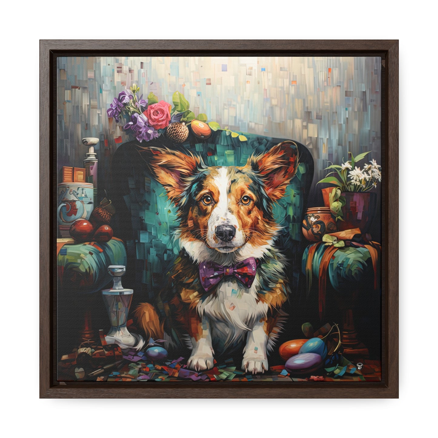 Formal Corgi - Framed on Canvas