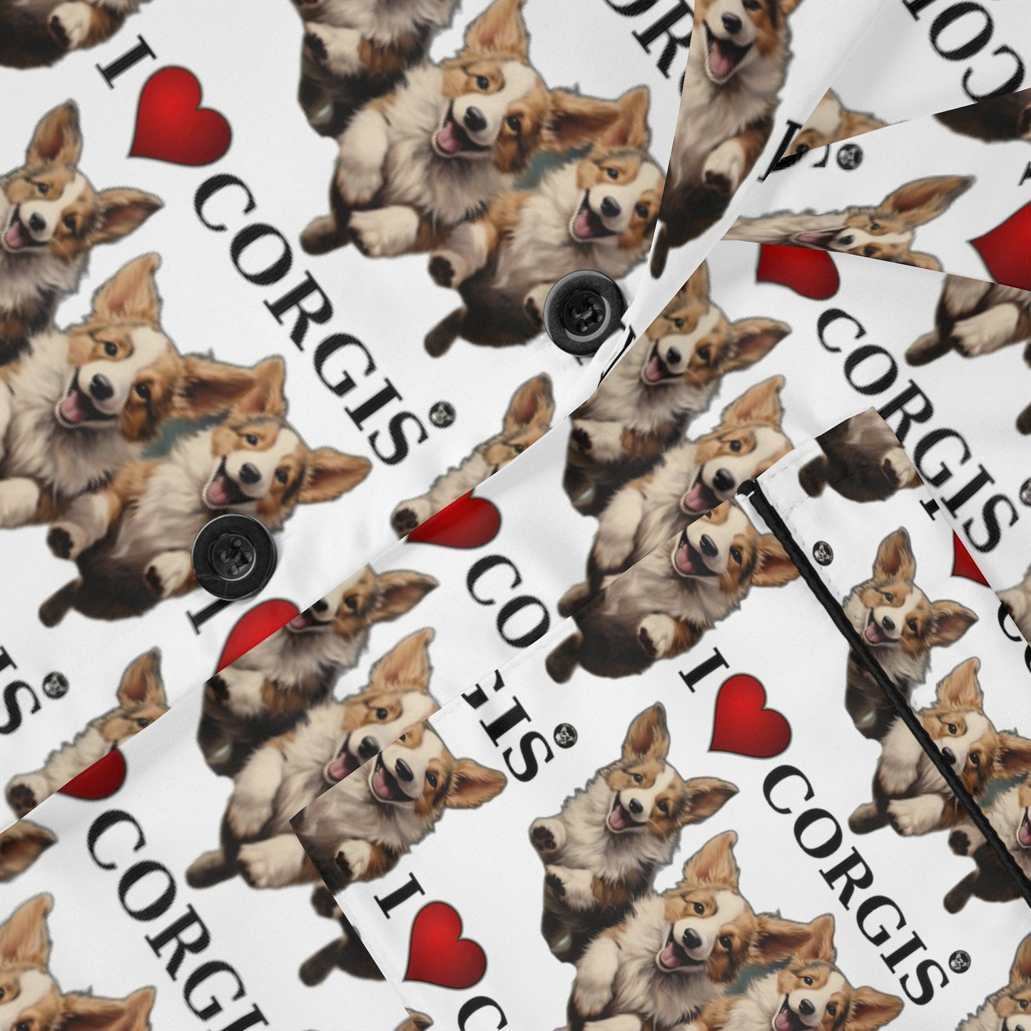 I Heart Corgis Mosaic - Satin Pajamas