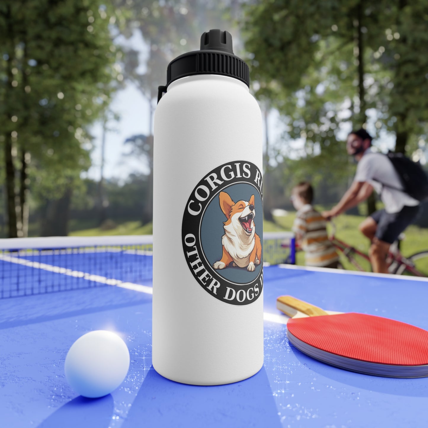 Corgis Rule...Other Dogs Drool - Water Bottle with Sport Lid