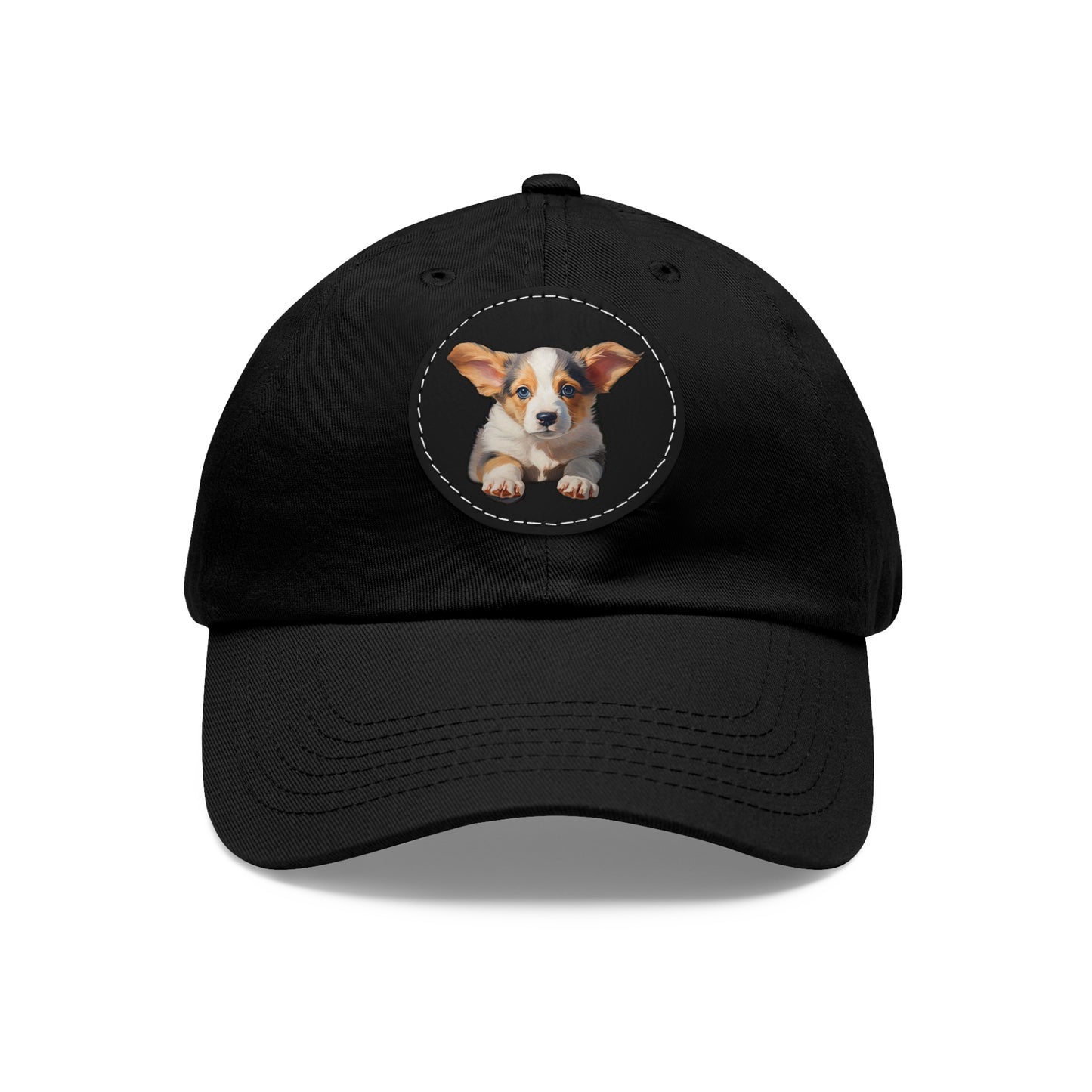 Puppy Portrait - Cap with Leather Patch