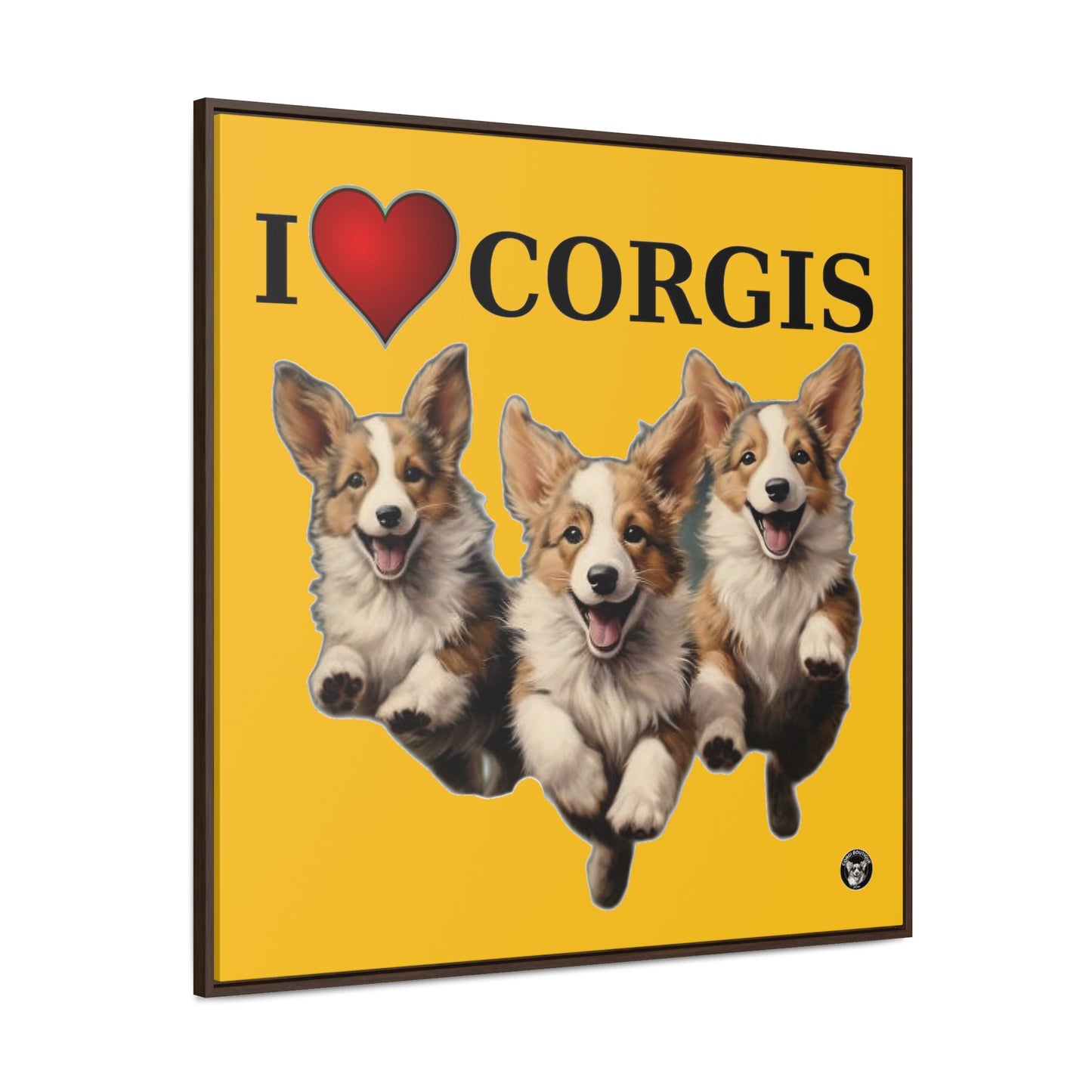 I Heart Corgis - Framed on Canvas
