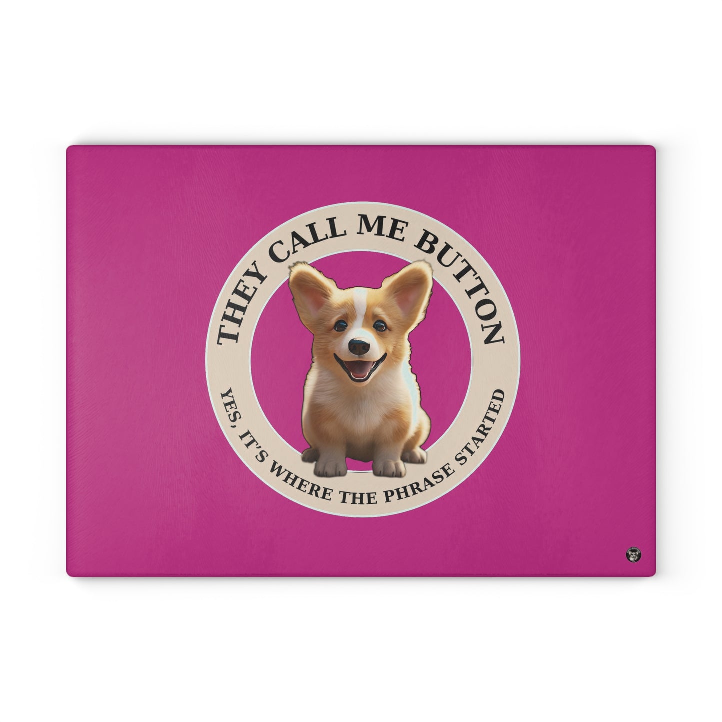 Cute as a Button - Glass Cutting Board