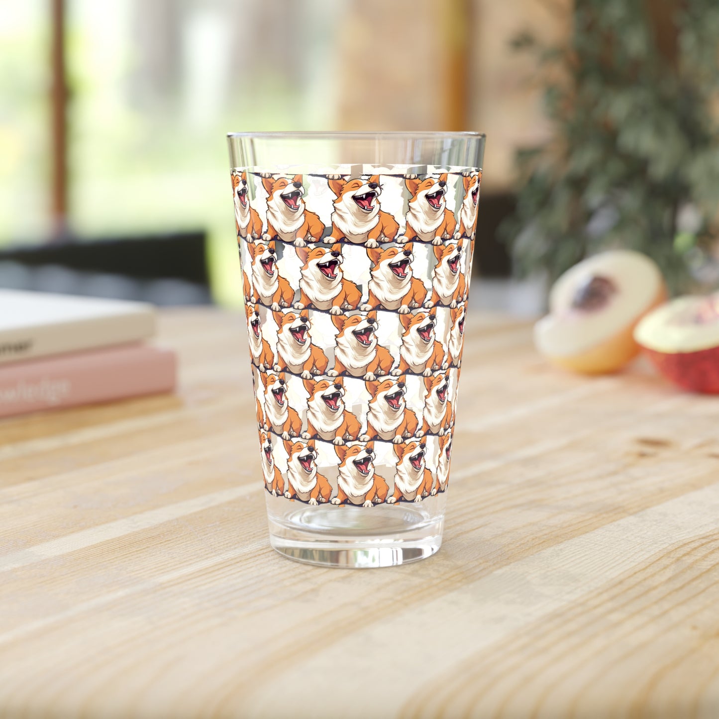 Comical Corgi Mosaic - Pint Glass