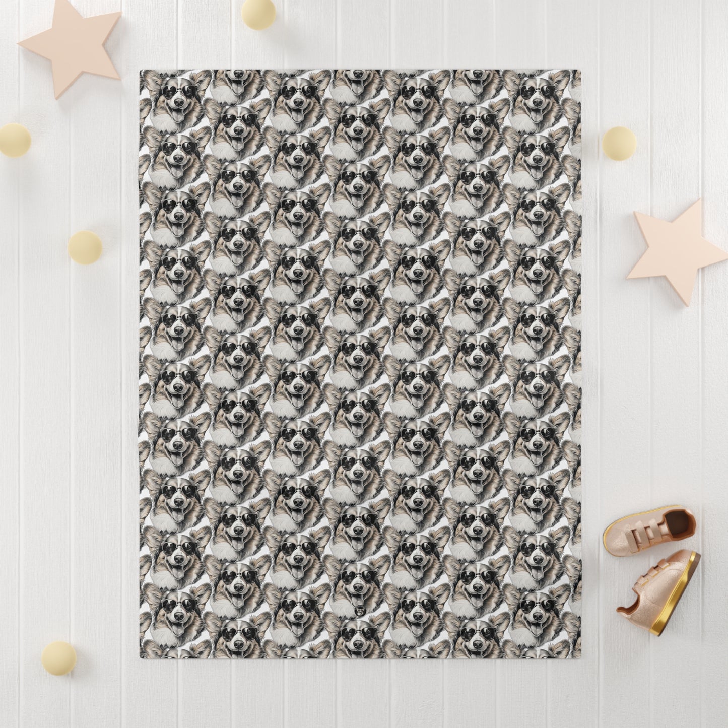 Corgi Cool Mosaic - Baby Blanket