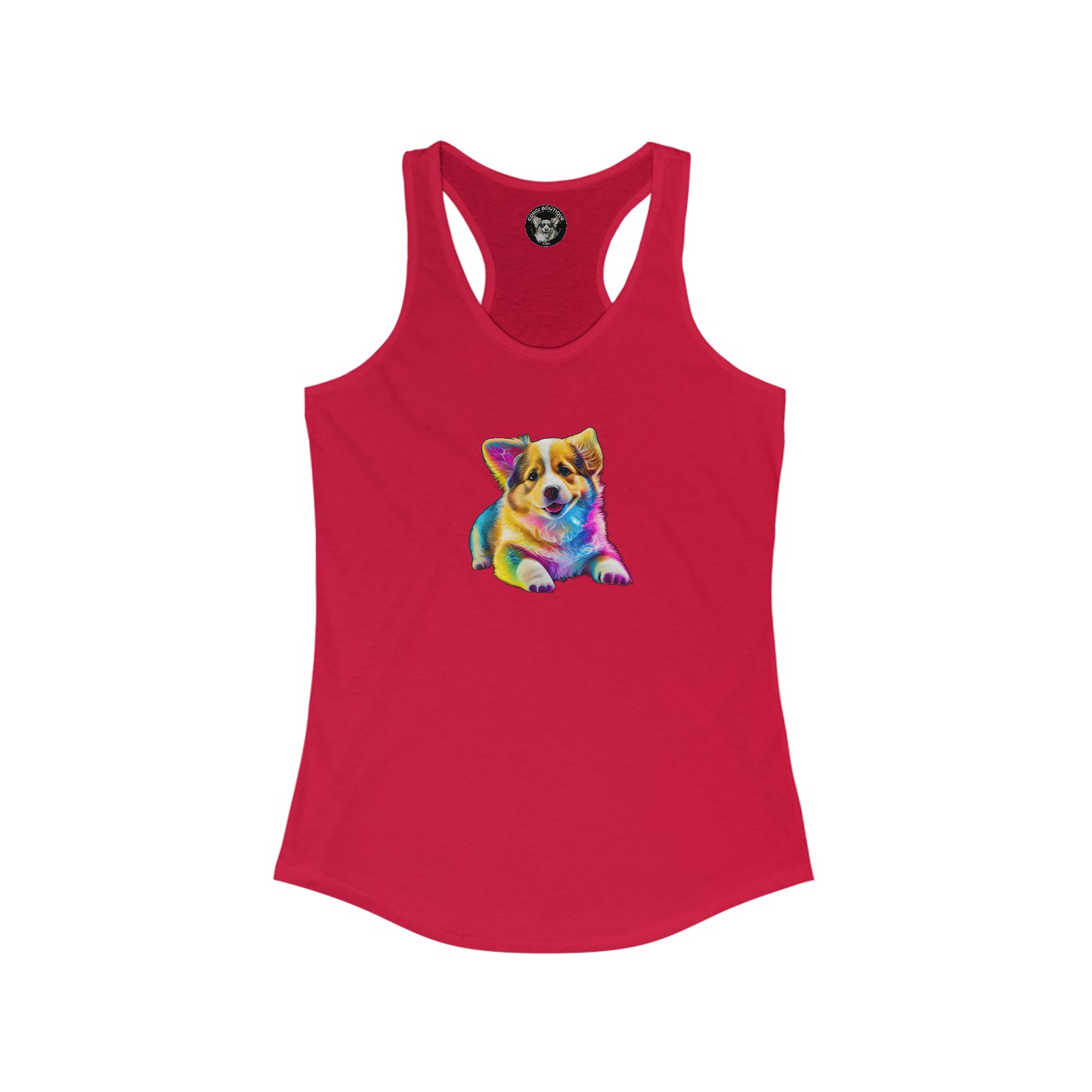 Colorful Corgi - Racerback Tank