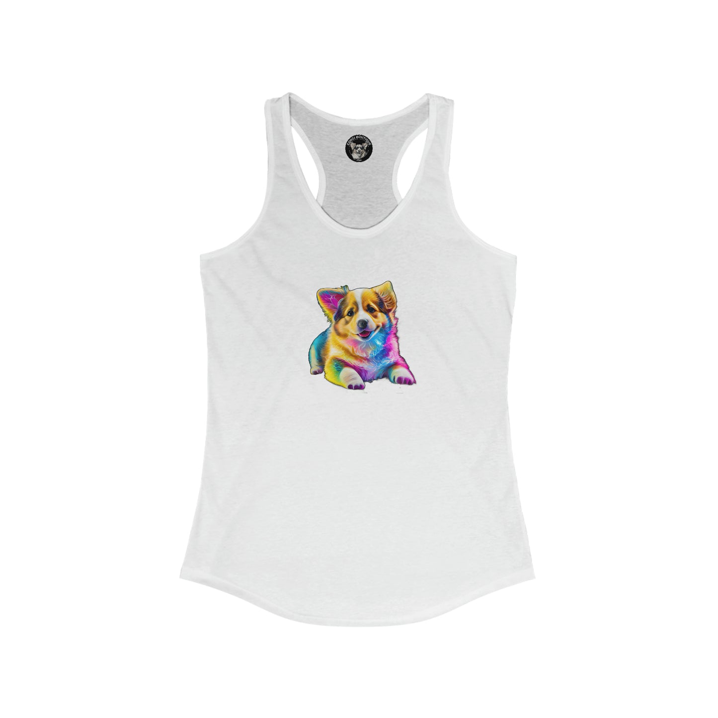 Colorful Corgi - Racerback Tank