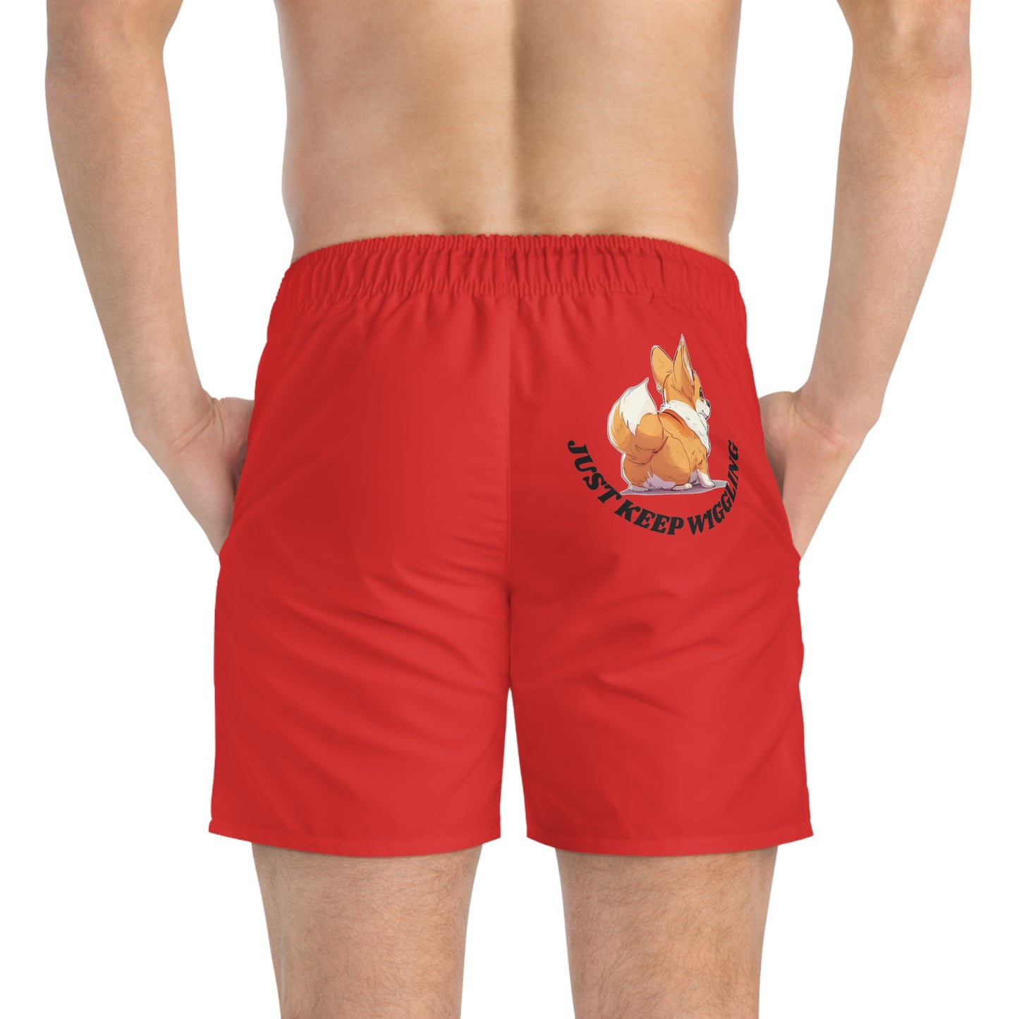 Just Keep Wiggling Swim Trunks