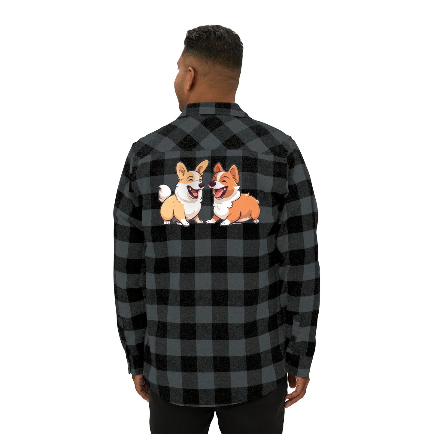 Corgi Couple - Flannel Shirt