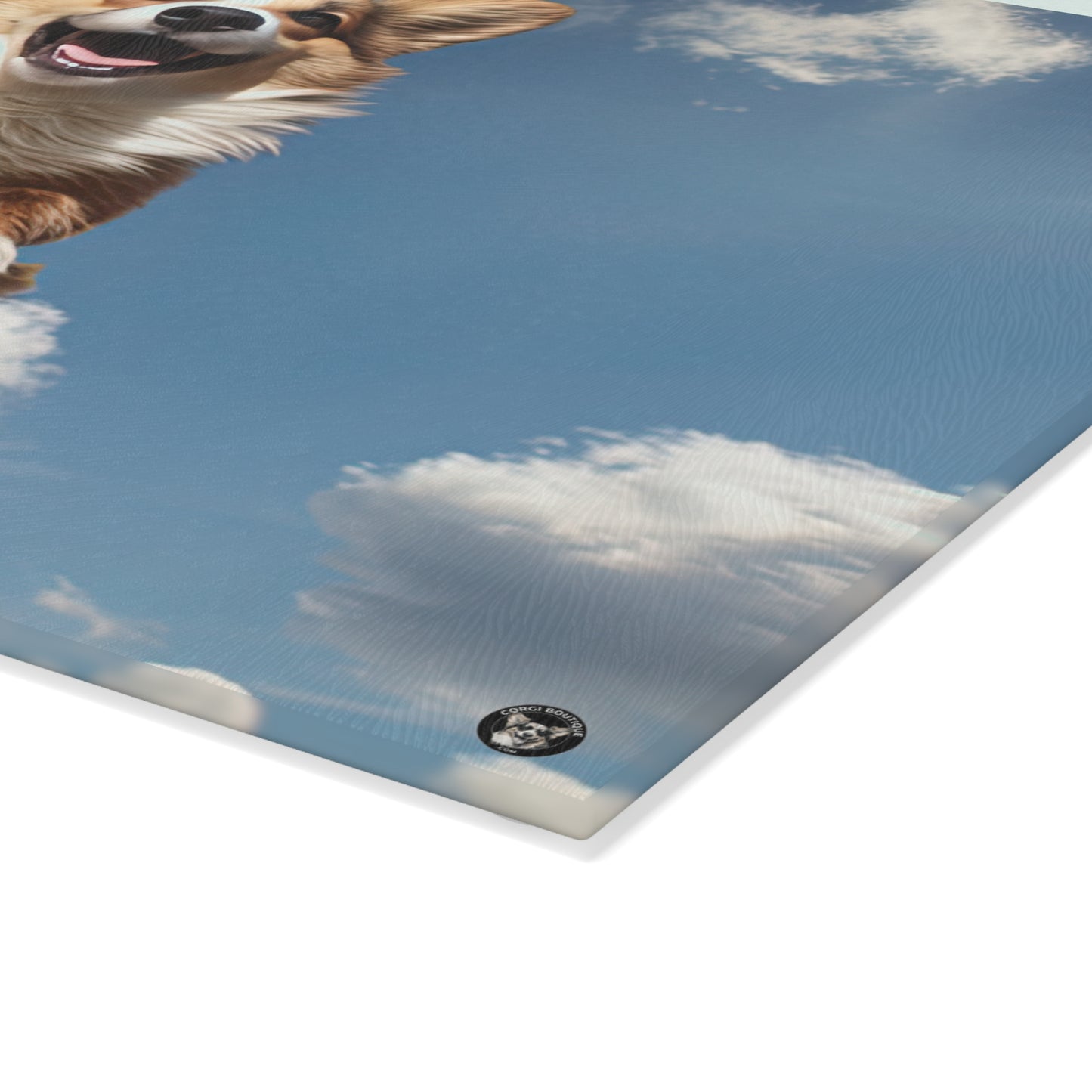 Super Corgi - Glass Cutting Board