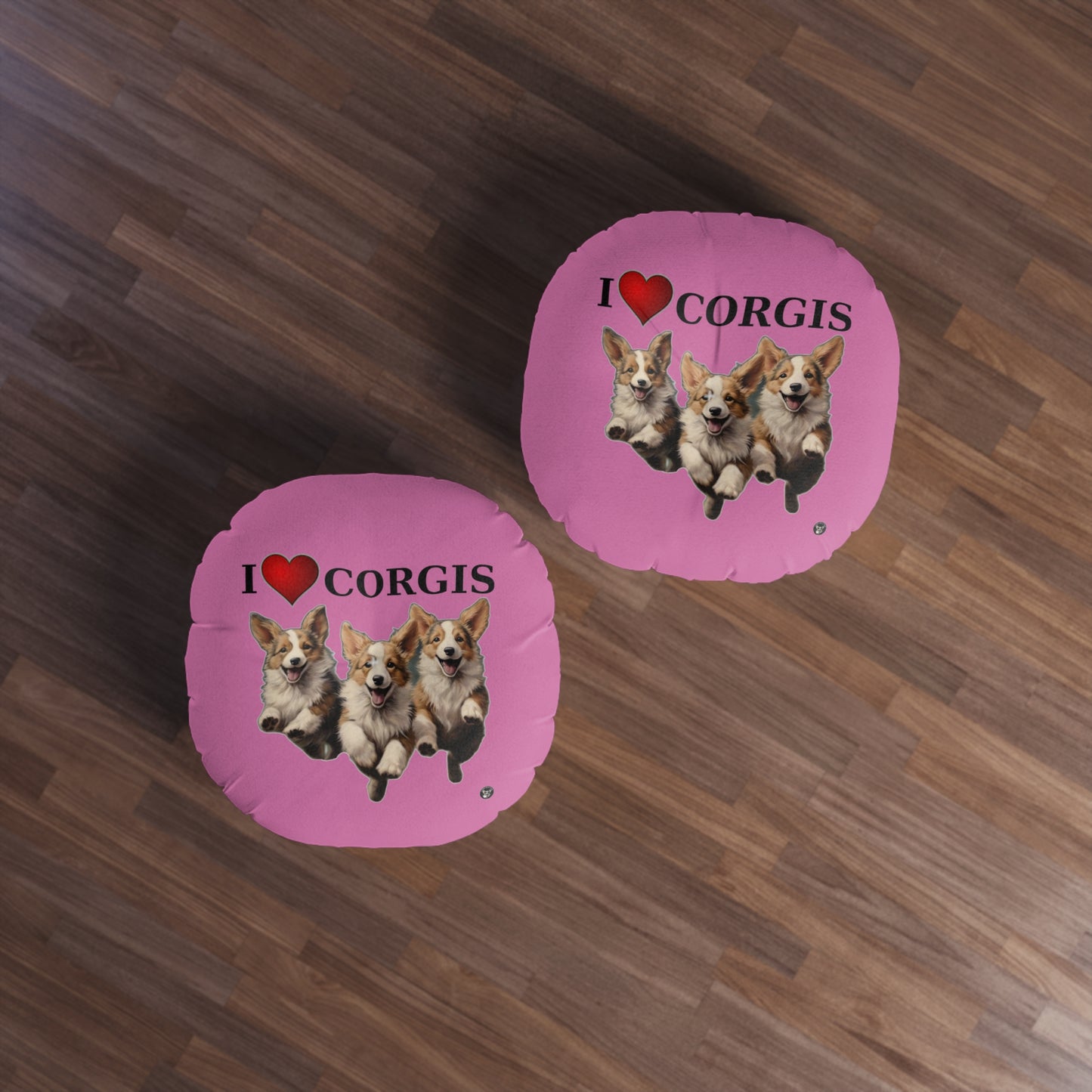 I Heart Corgis in Pink - Floor Pillow
