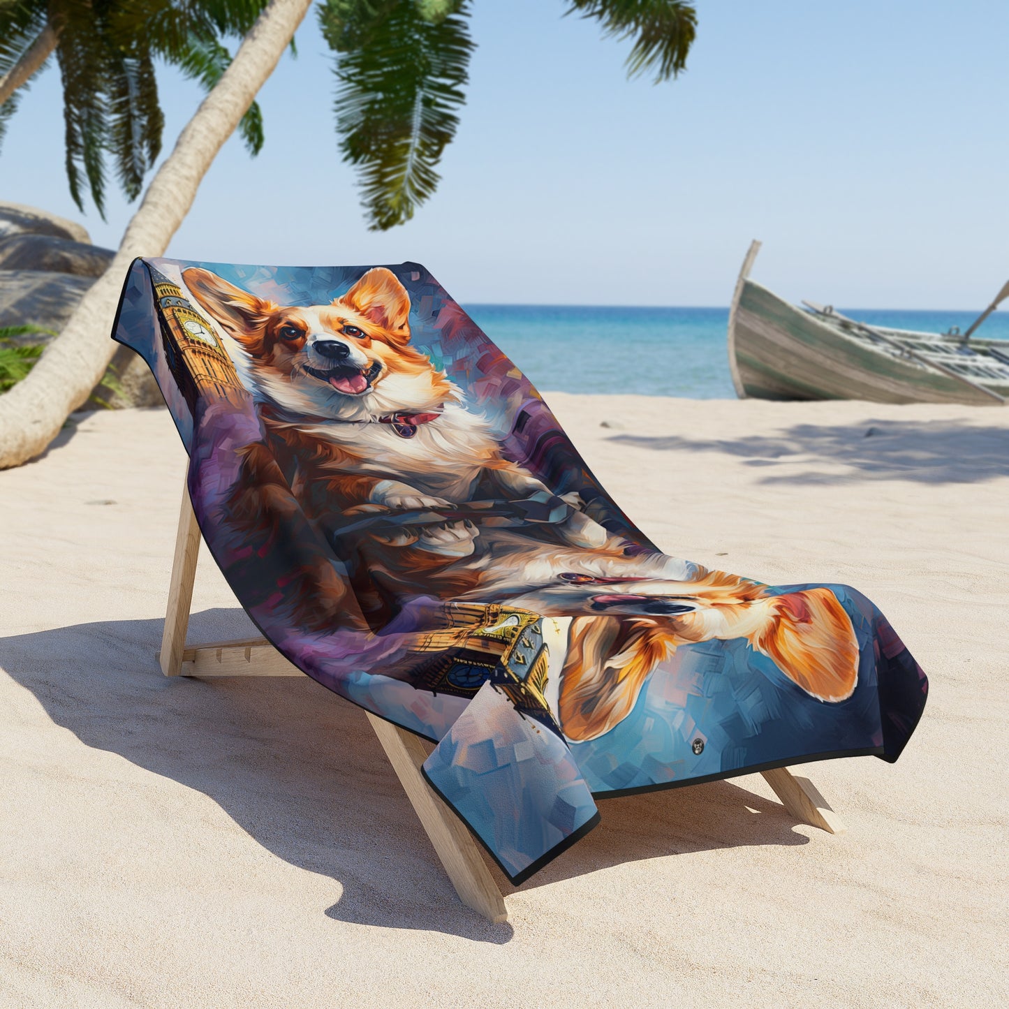 Corgi and Ben - Beach Towel