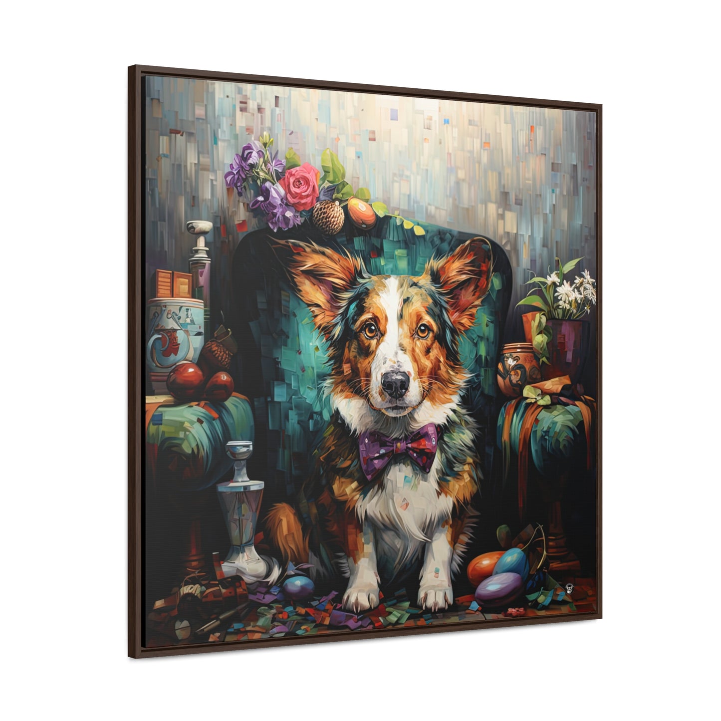 Formal Corgi - Framed on Canvas