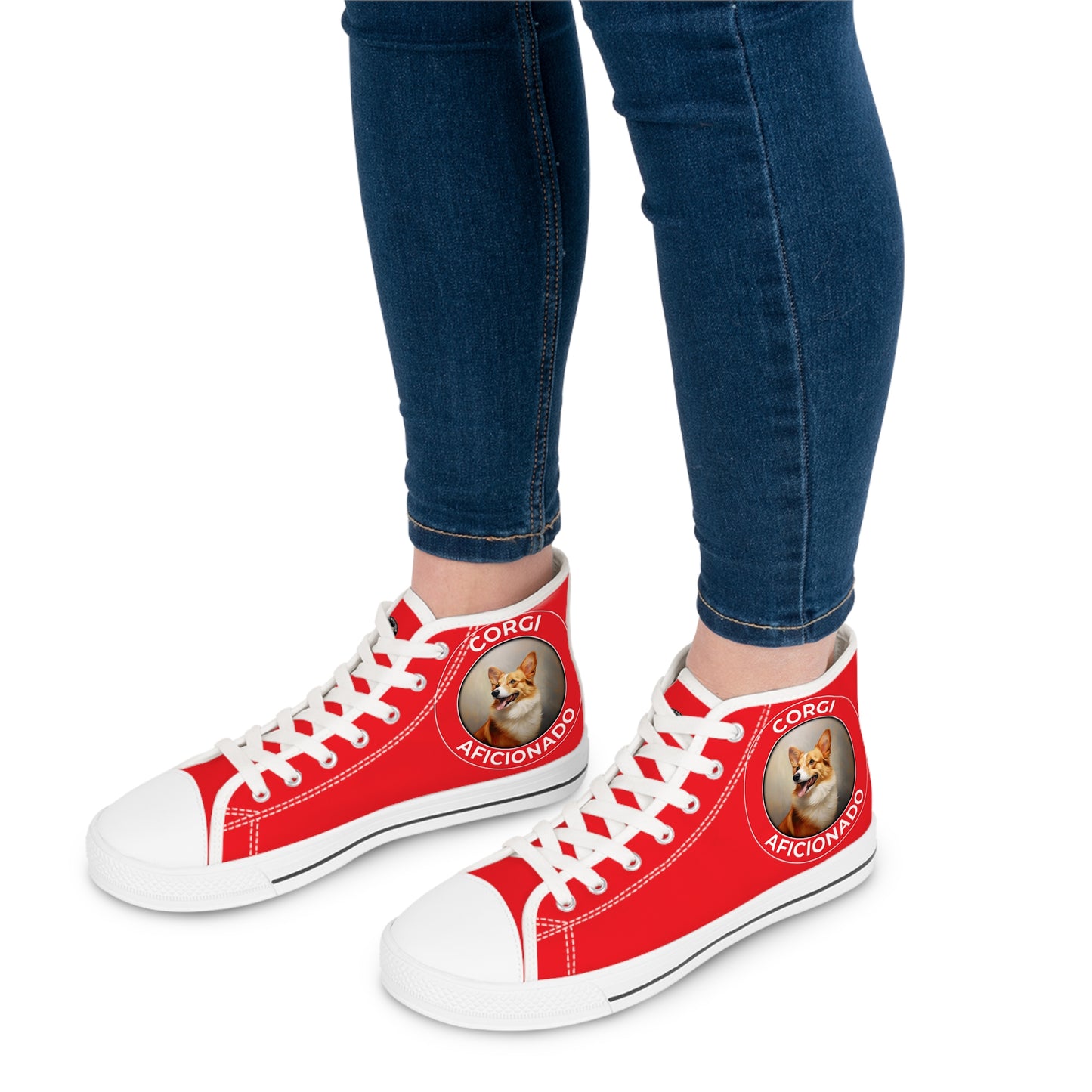 Corgi Aficionado - Women's High Top Sneakers