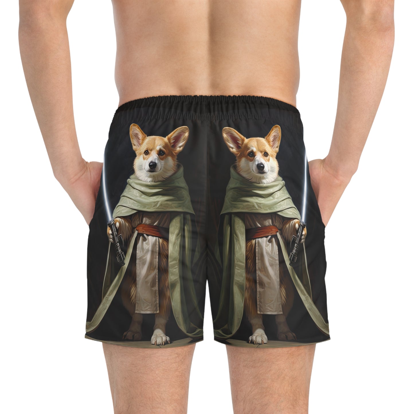 Jedi Corgi Swim Trunks