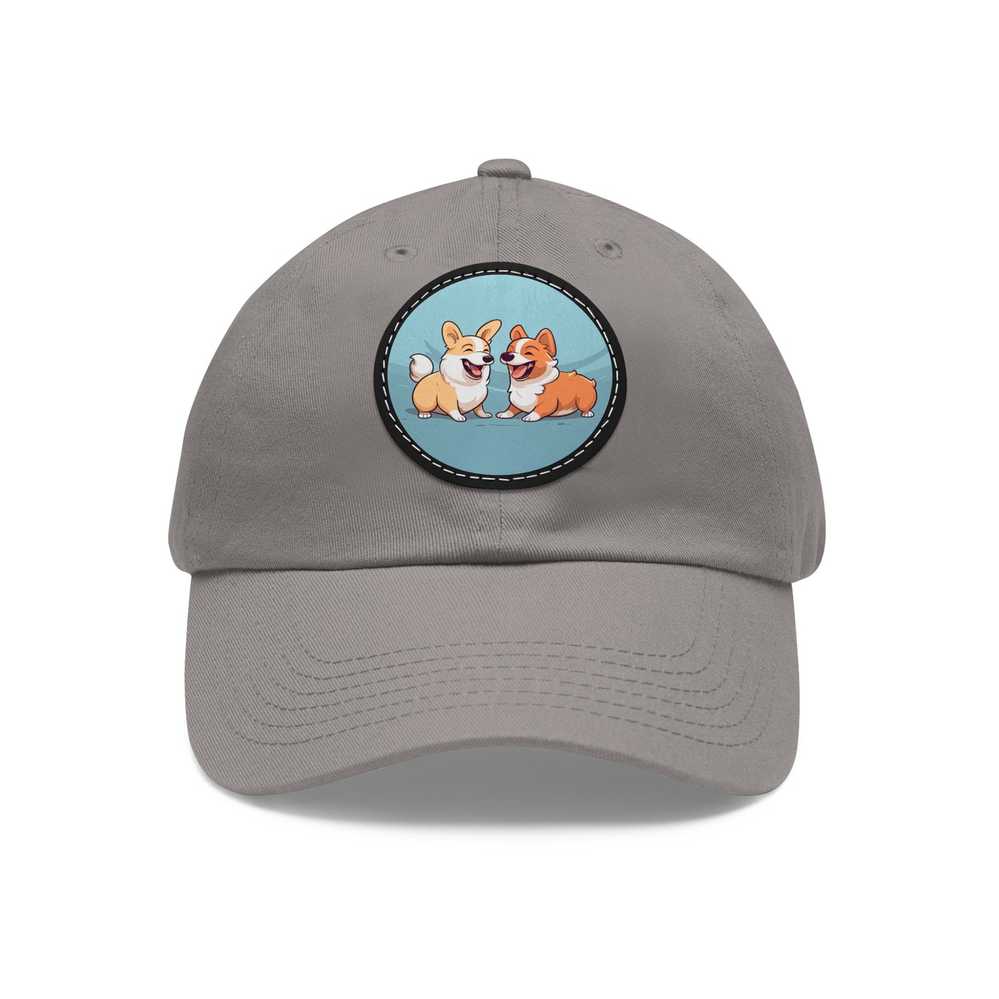Corgi Couple - Cap with Leather Patch
