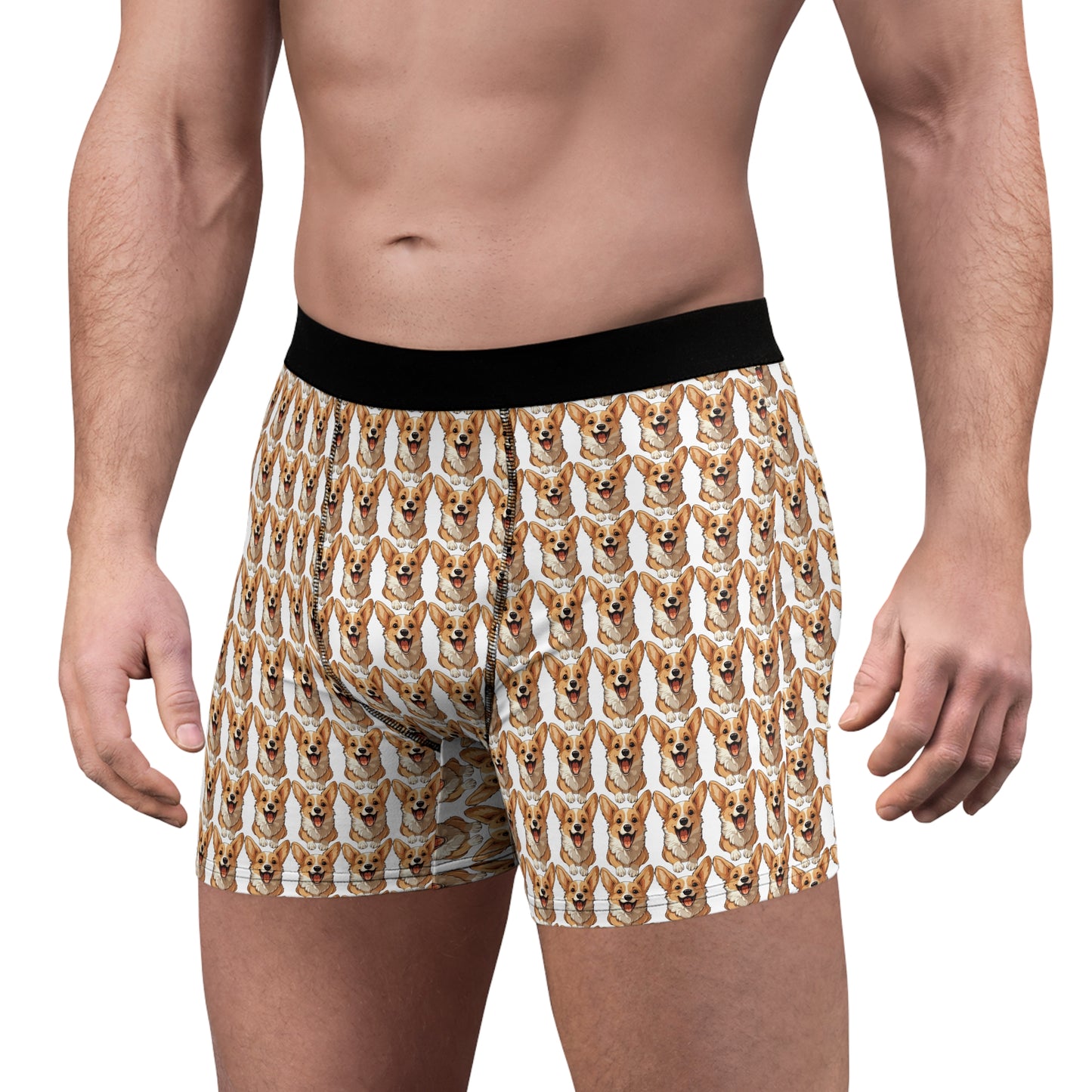 Corgi Cuteness Mosaic Boxer Briefs