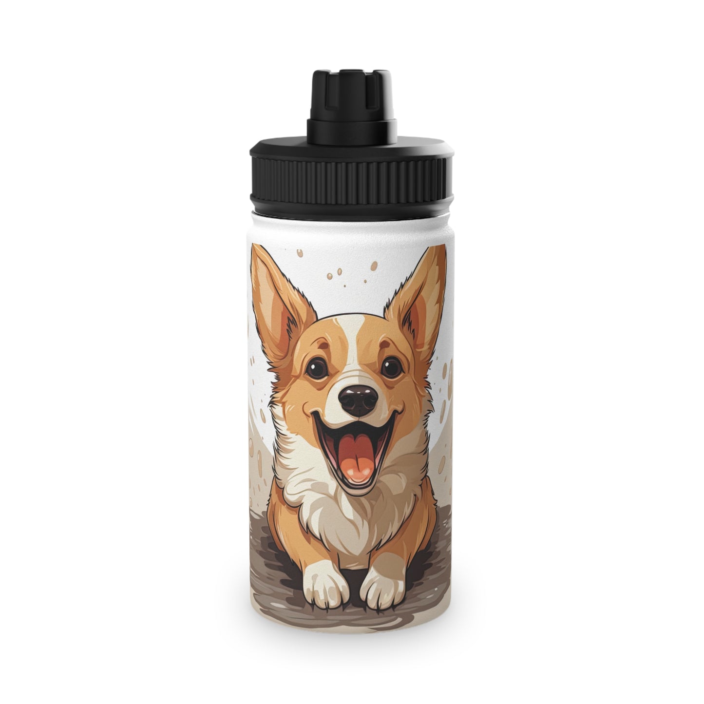 Corgi Cuteness - Water Bottle with Sport Lid