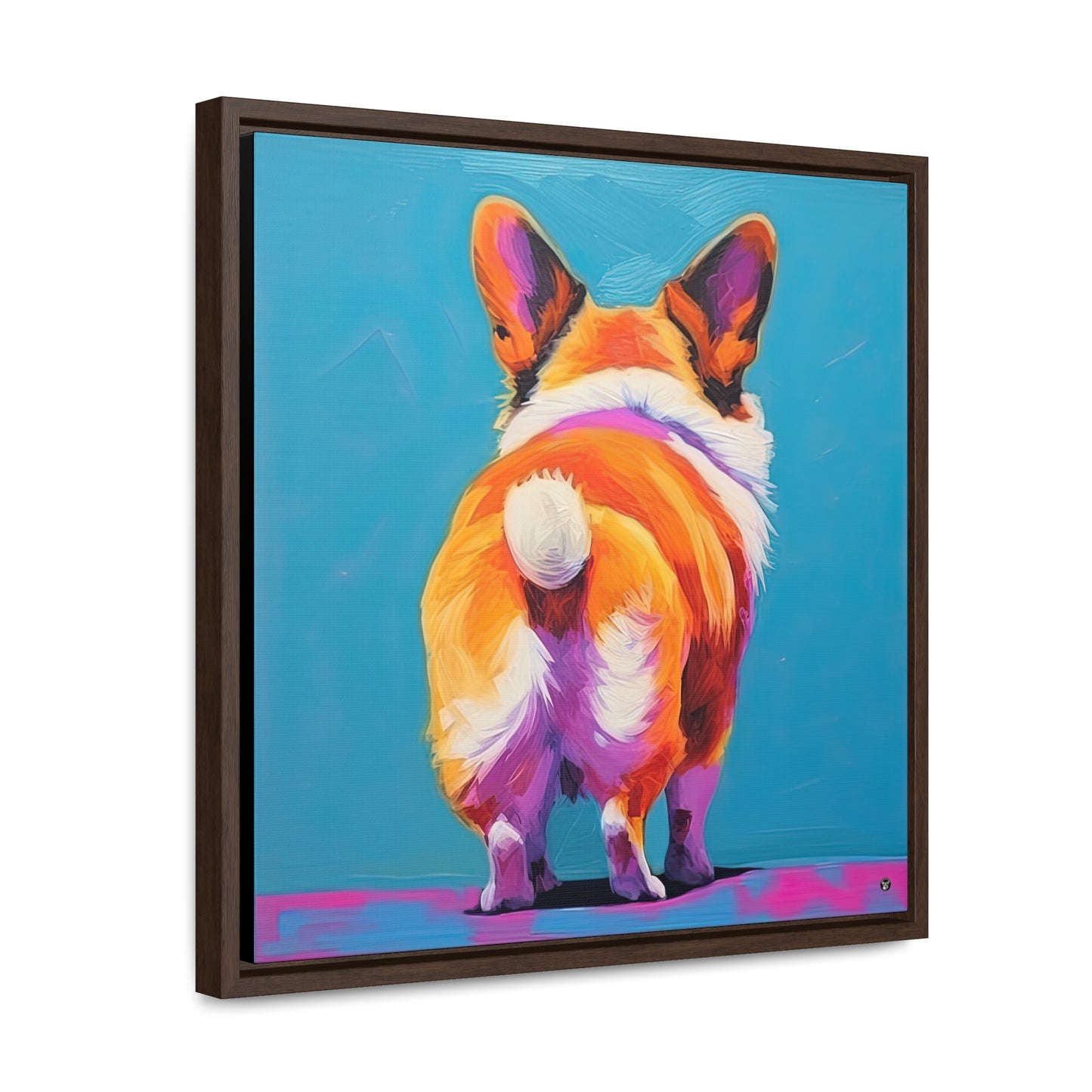 Corgi Butt - Framed on Canvas