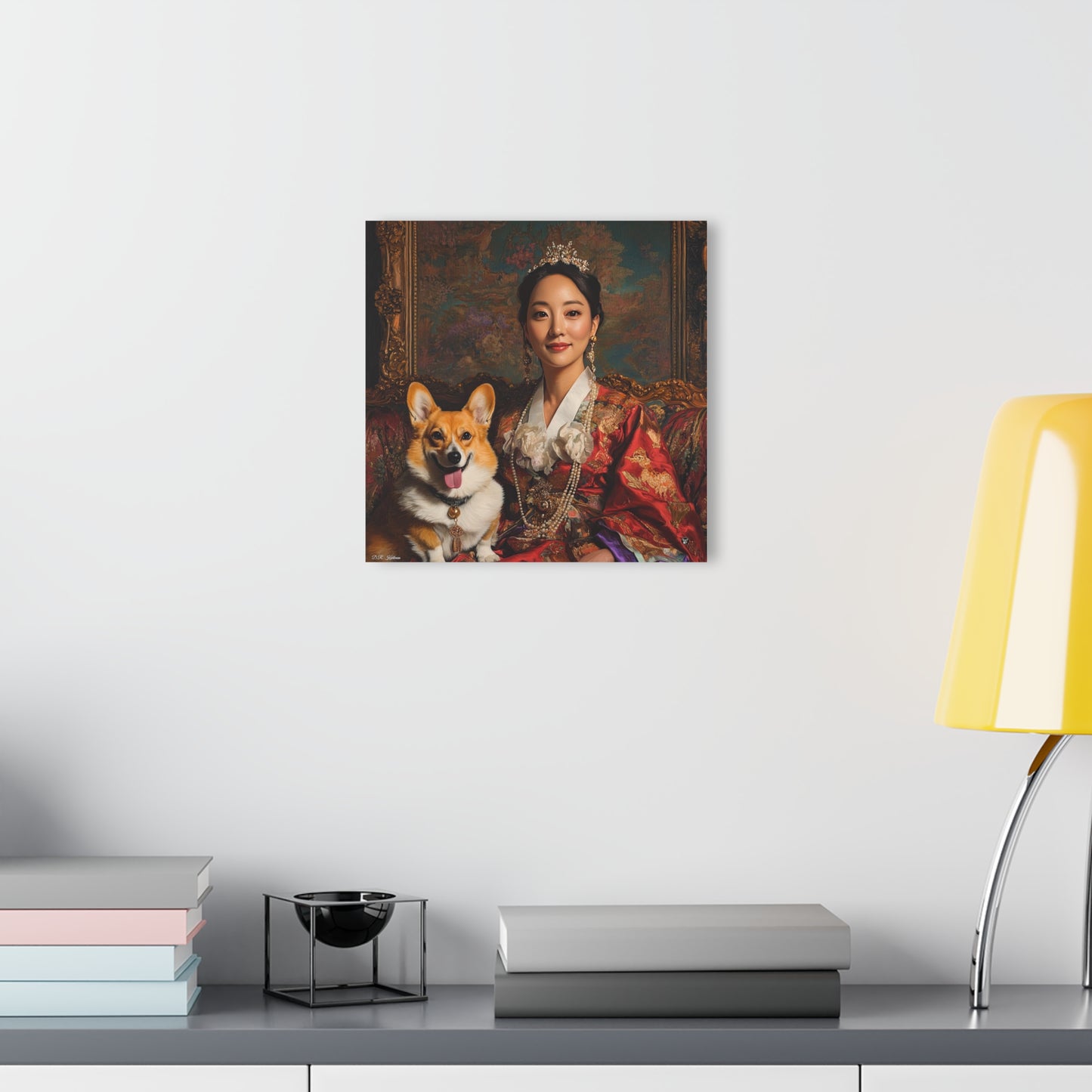 Korean Corgi Queen - Print on Acrylic