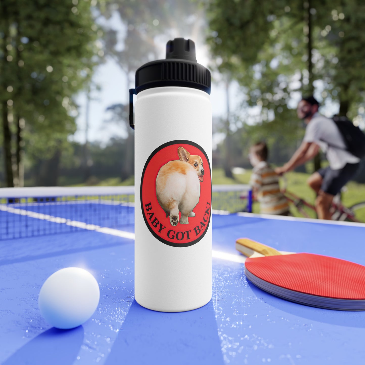 Baby Got Back - Water Bottle with Sport Lid