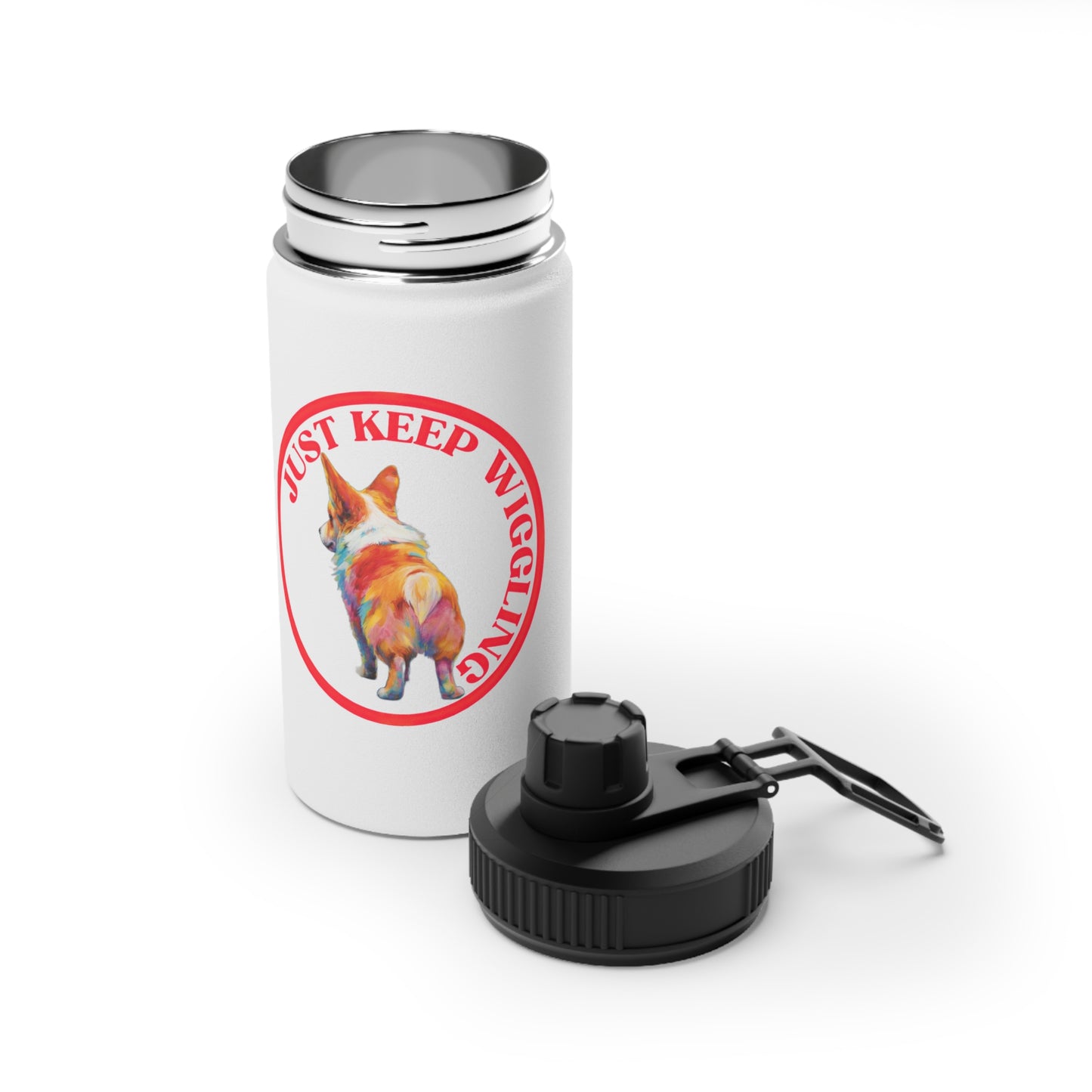 Just Keep Wiggling - Water Bottle with Sport Lid
