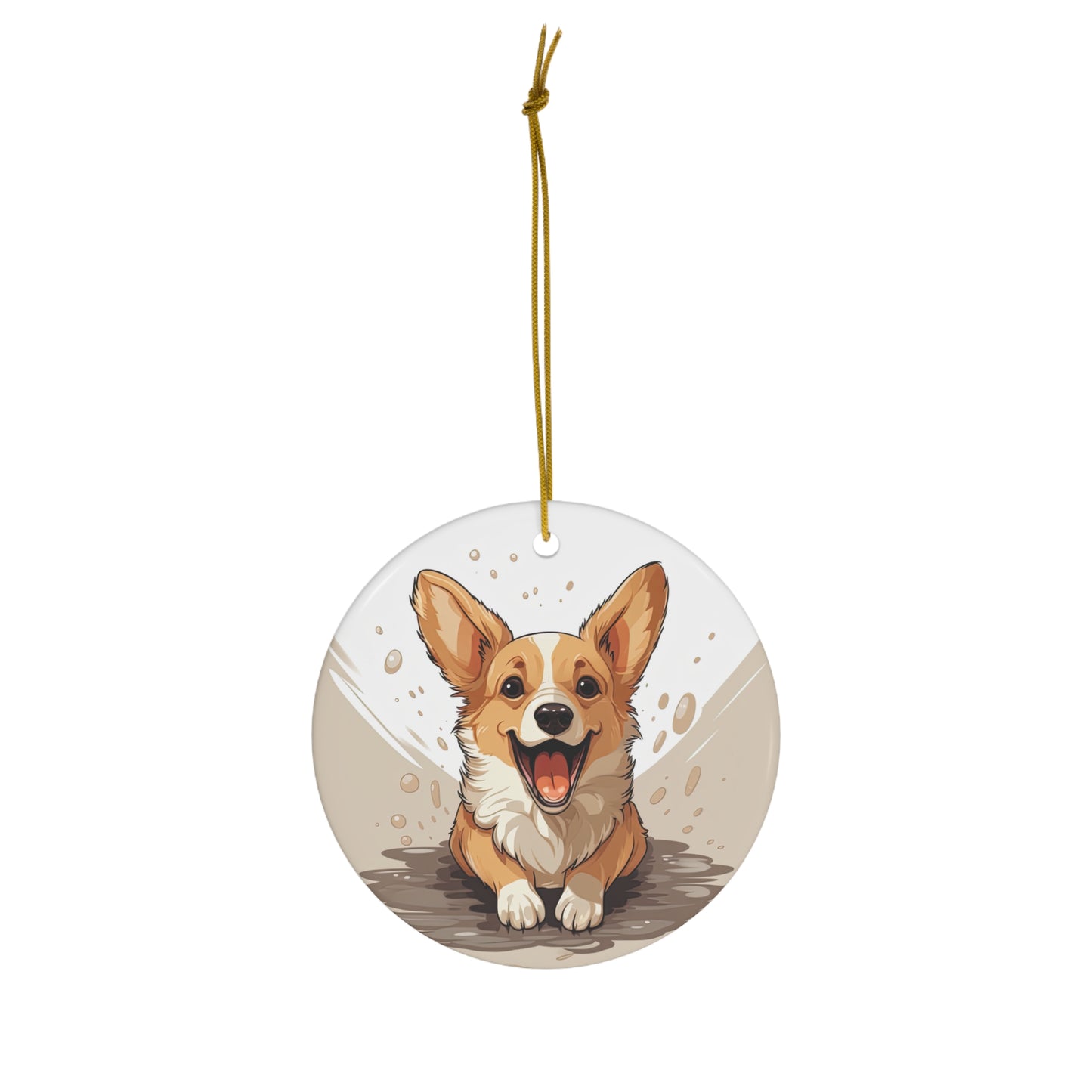Corgi Cuteness - Ceramic Ornament