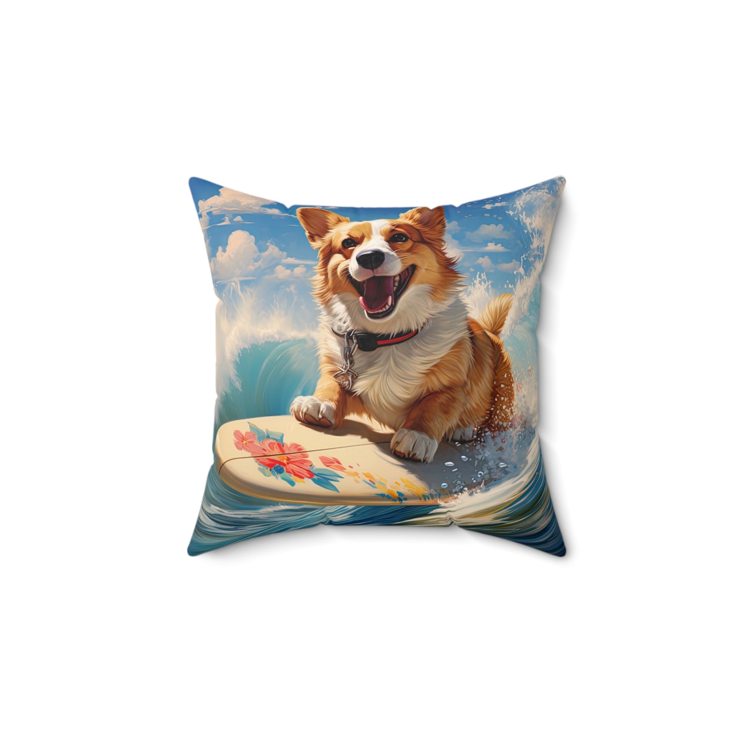 Cowabunga Corgi - Throw Pillow