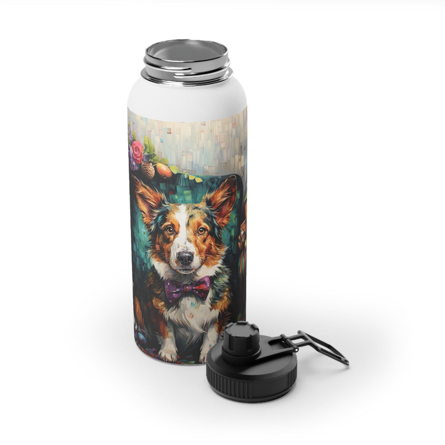 Formal Corgi - Water Bottle with Sport Lid