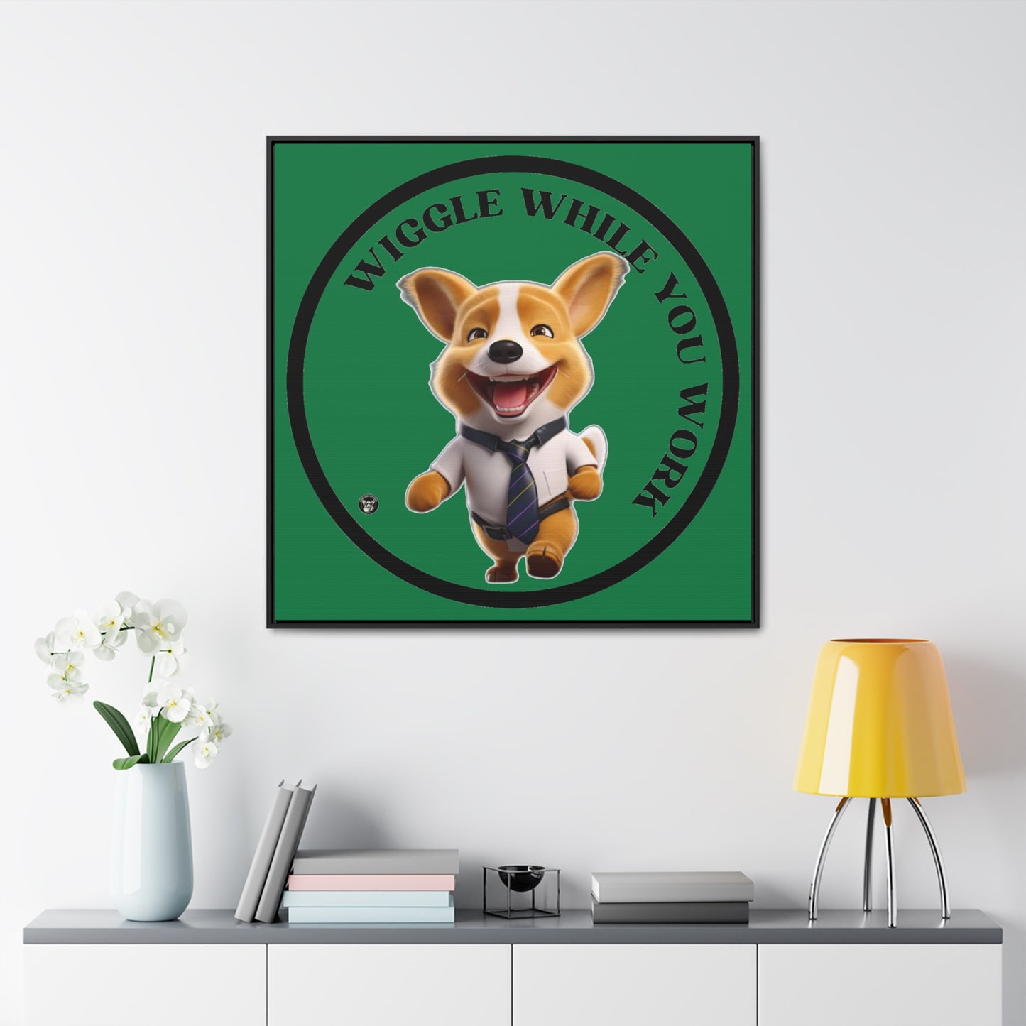 Wiggle While You Work - Framed on Canvas