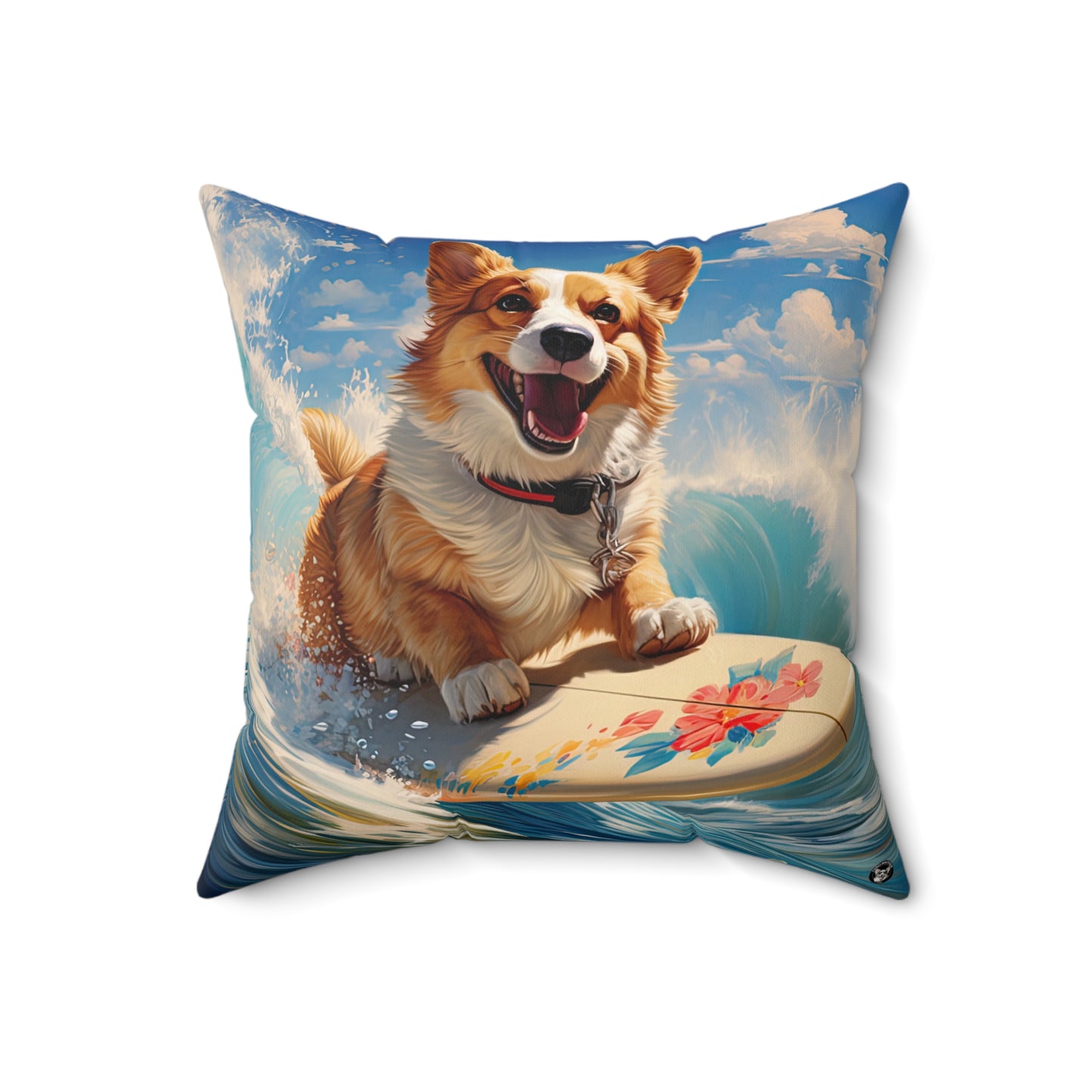 Cowabunga Corgi - Throw Pillow