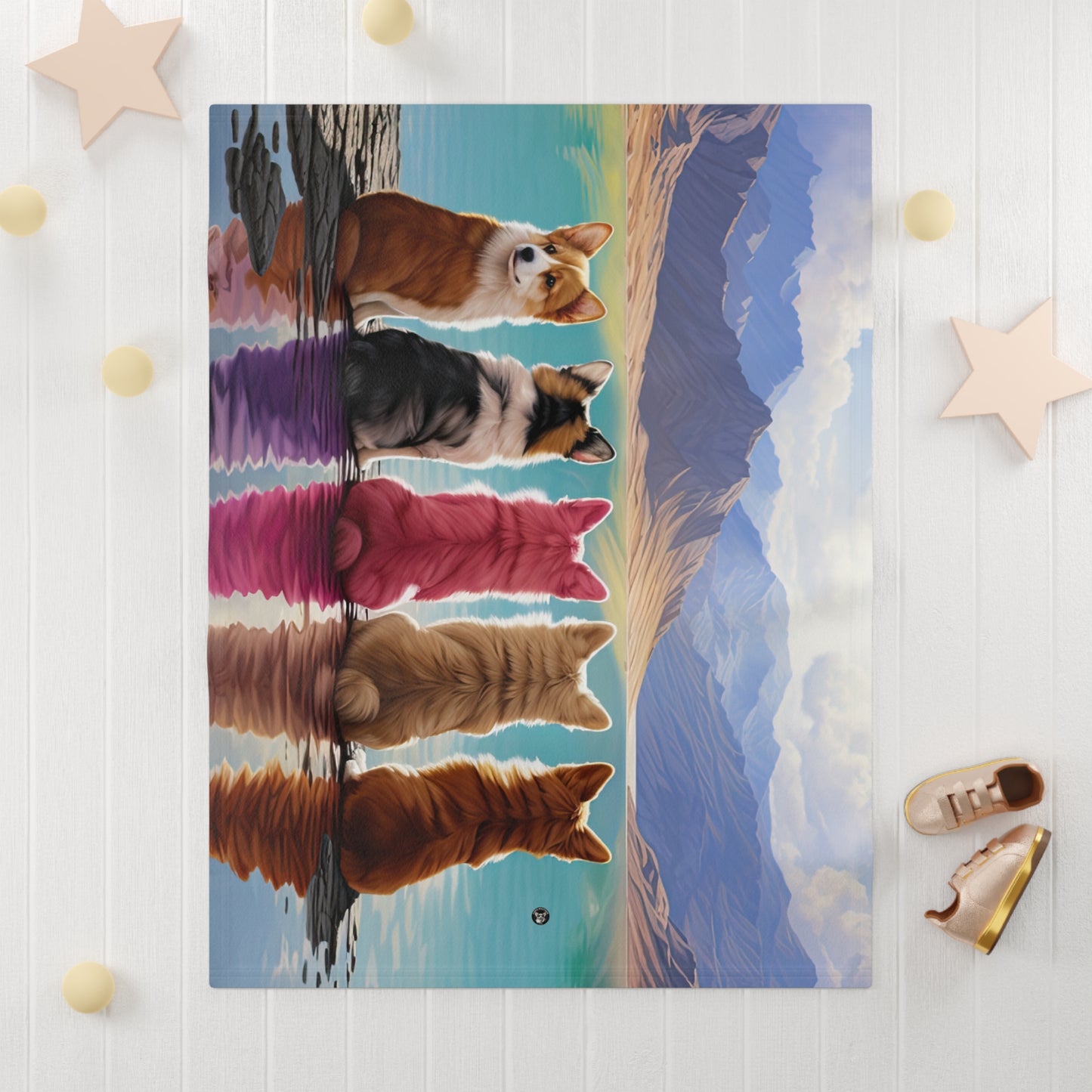 Corgi Lake - Baby Blanket