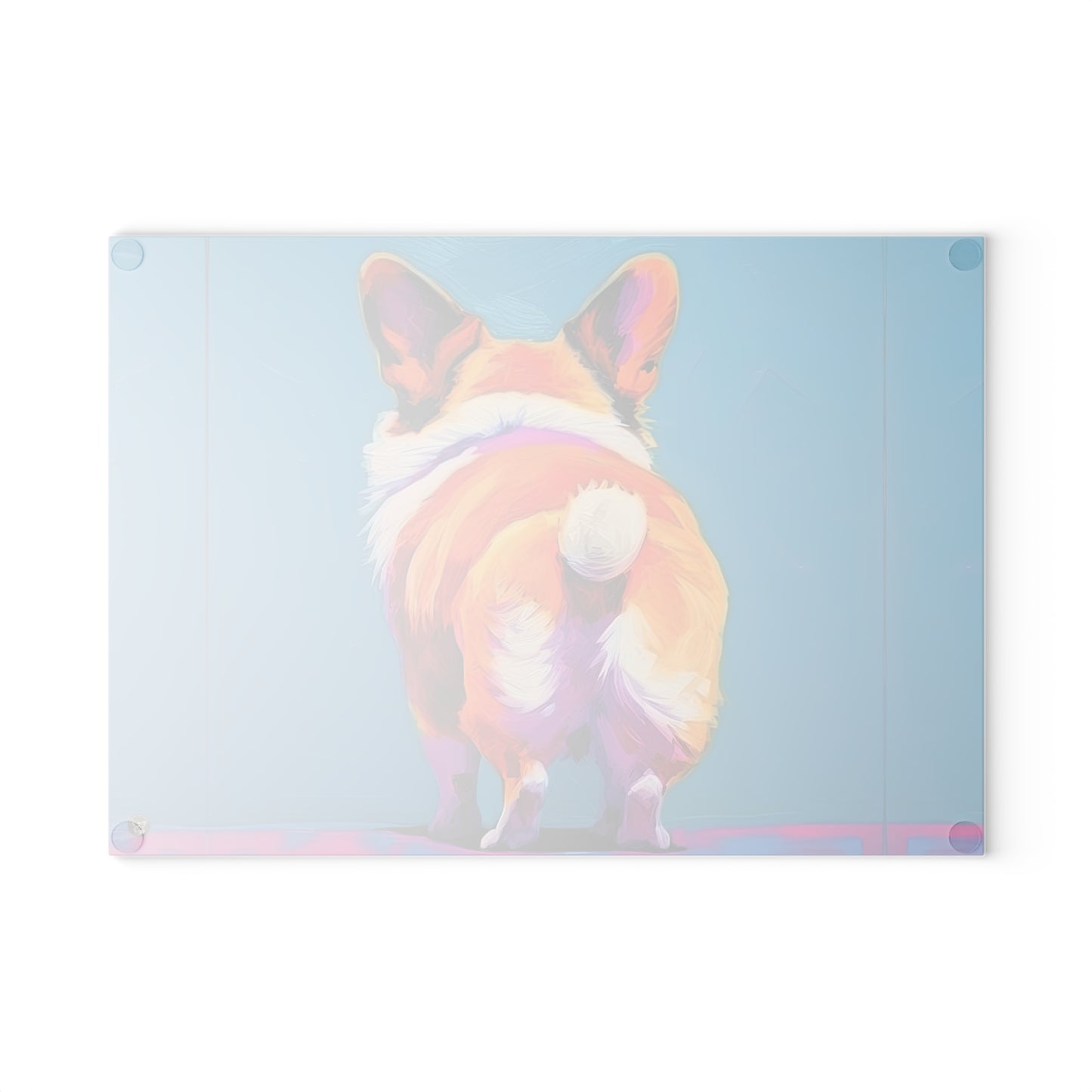 Corgi Butt - Glass Cutting Board