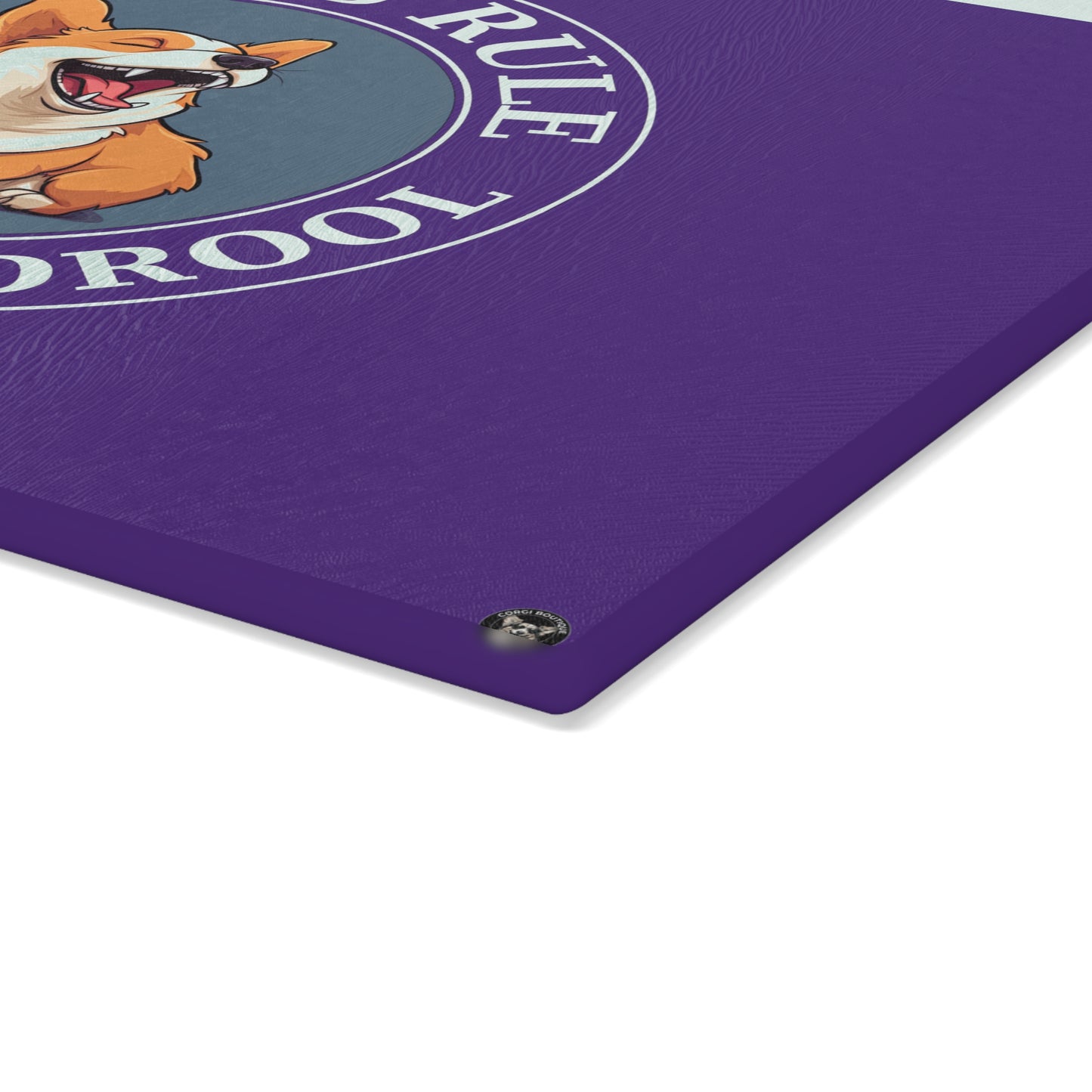 Corgis Rule...Other Dogs Drool - Glass Cutting Board