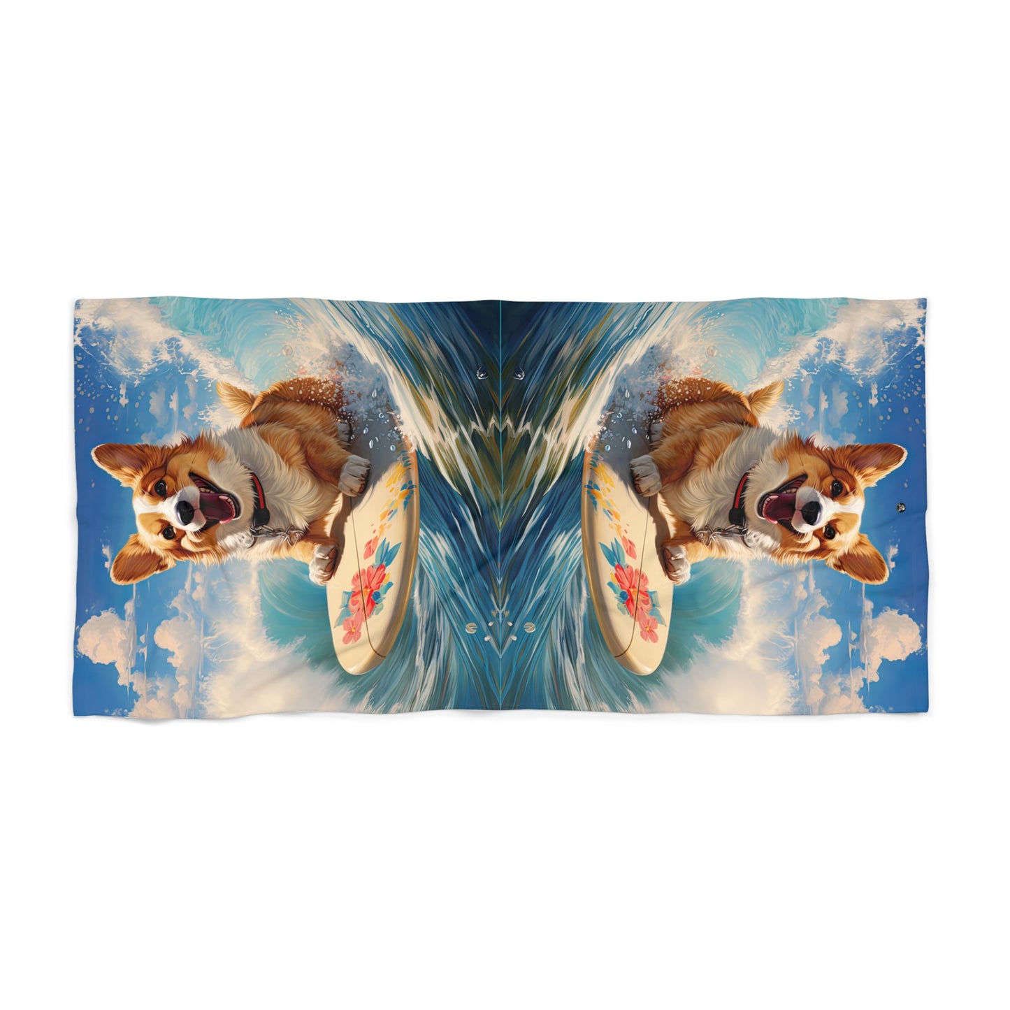 Cowabunga Corgi - Beach Towel