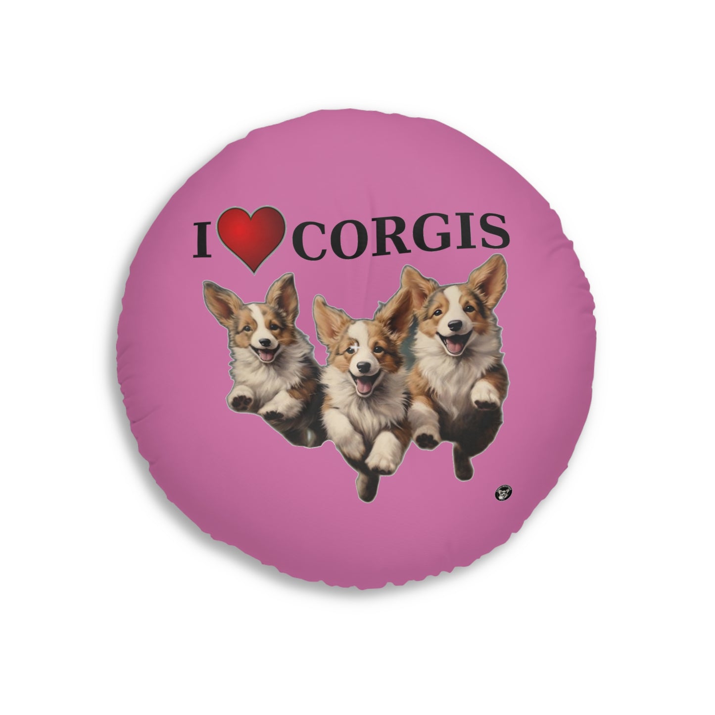 I Heart Corgis in Pink - Floor Pillow