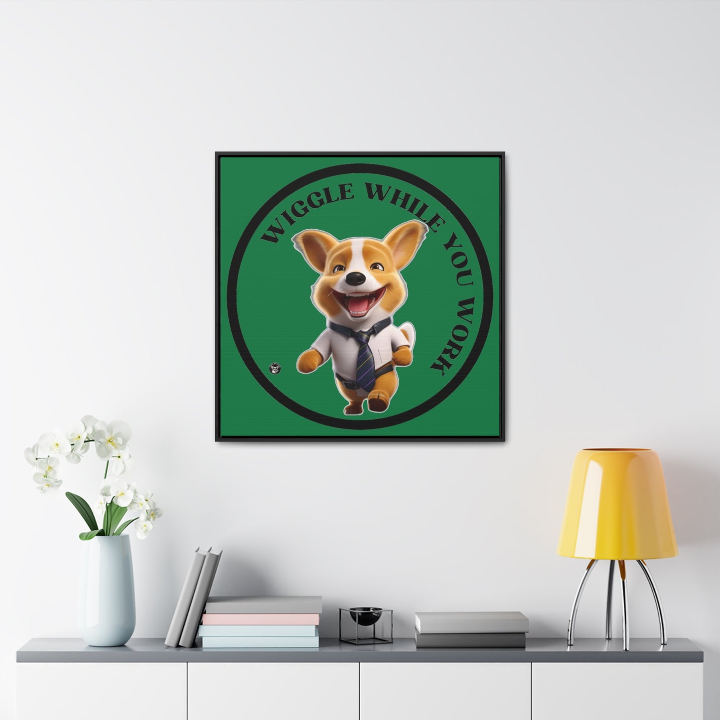 Wiggle While You Work - Framed on Canvas