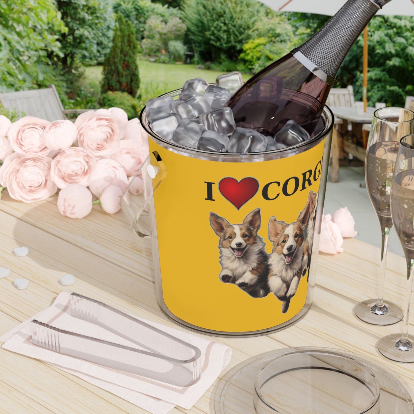 I Heart Corgis - Ice Bucket with Tongs