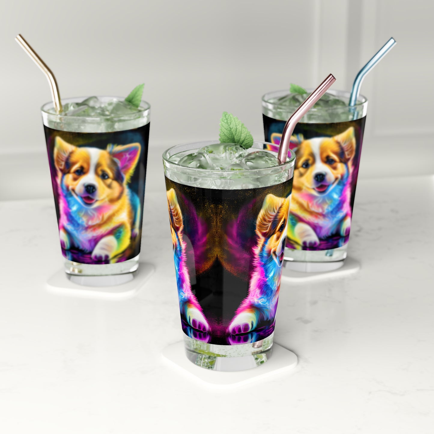 Colorful Corgi - Pint Glass
