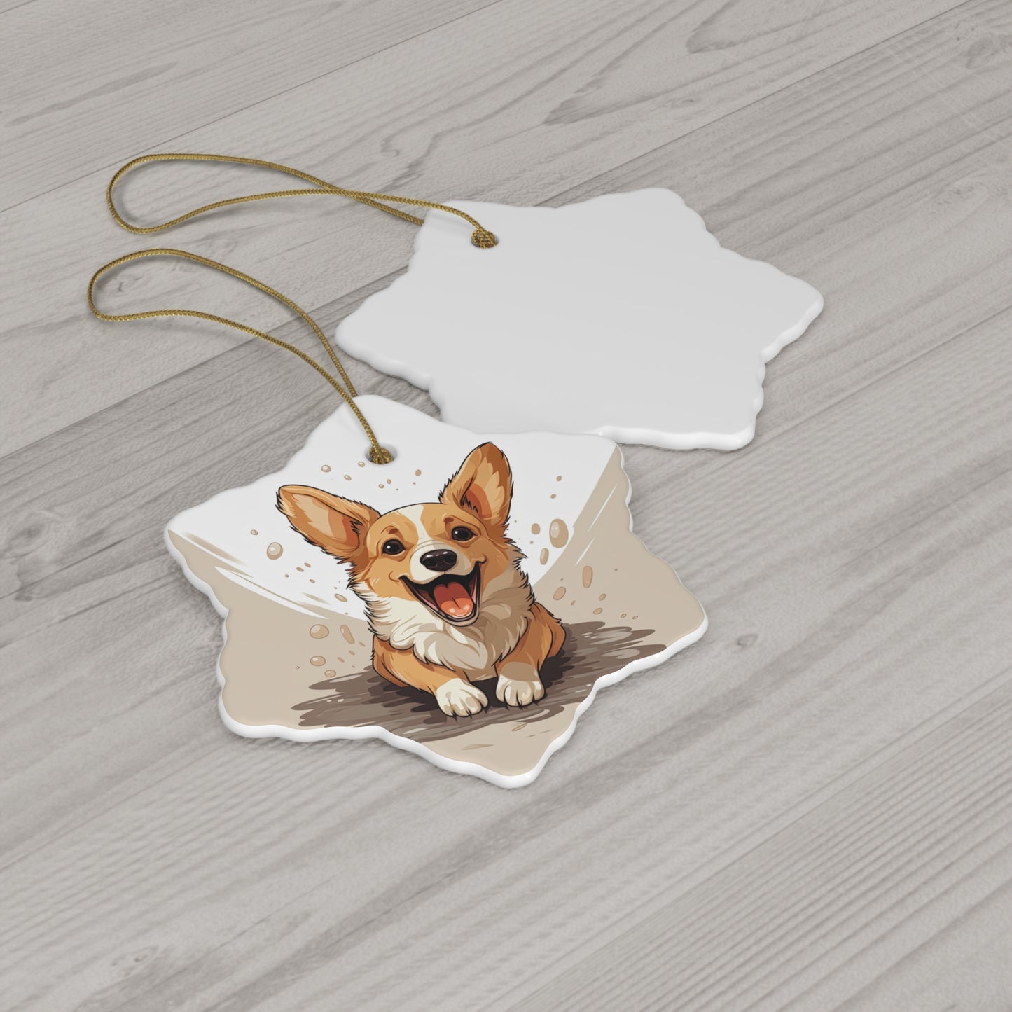 Corgi Cuteness - Ceramic Ornament