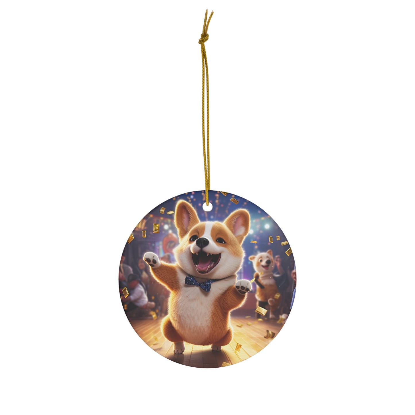 Party Pup - Ceramic Ornament