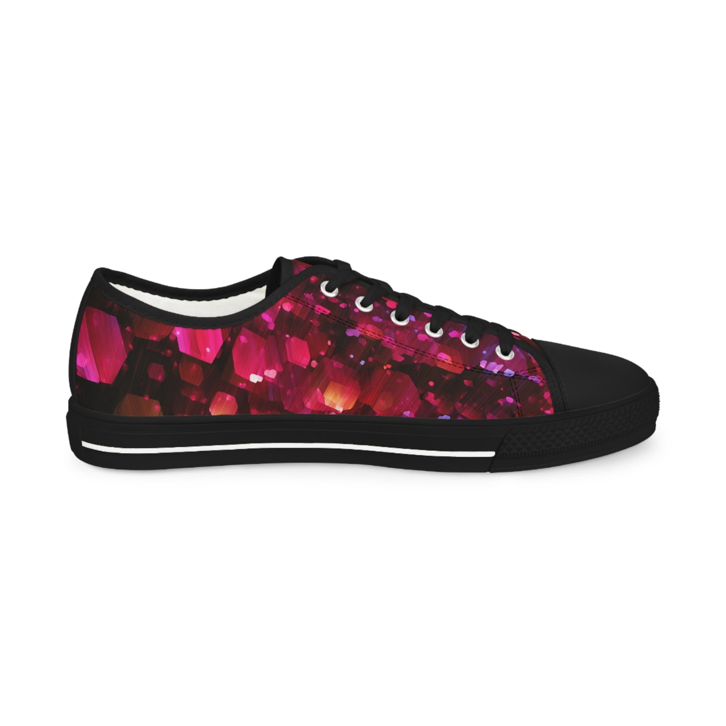 Baby Corgi Men's Space Glitter Casual Canvas Low Top Sneakers - May the Corgi Be With You!