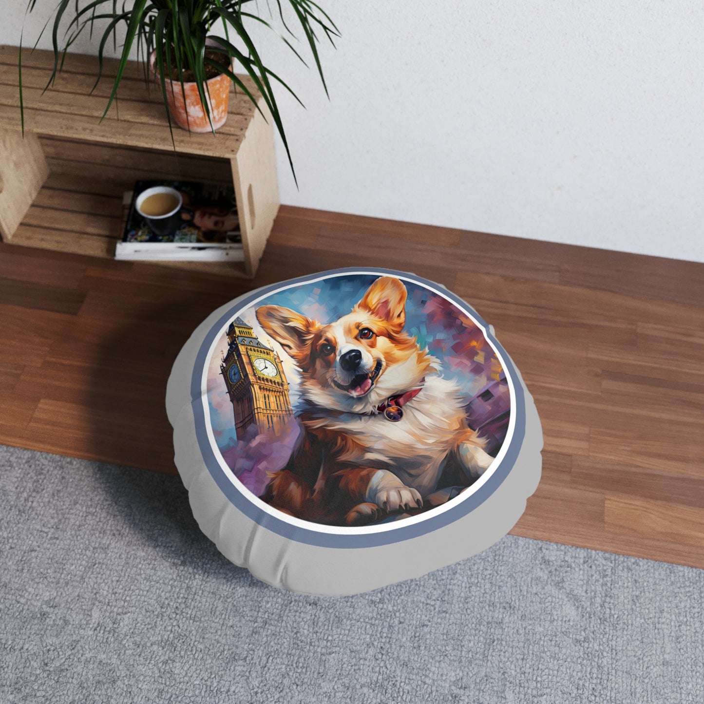 Corgi and Ben - Floor Pillow