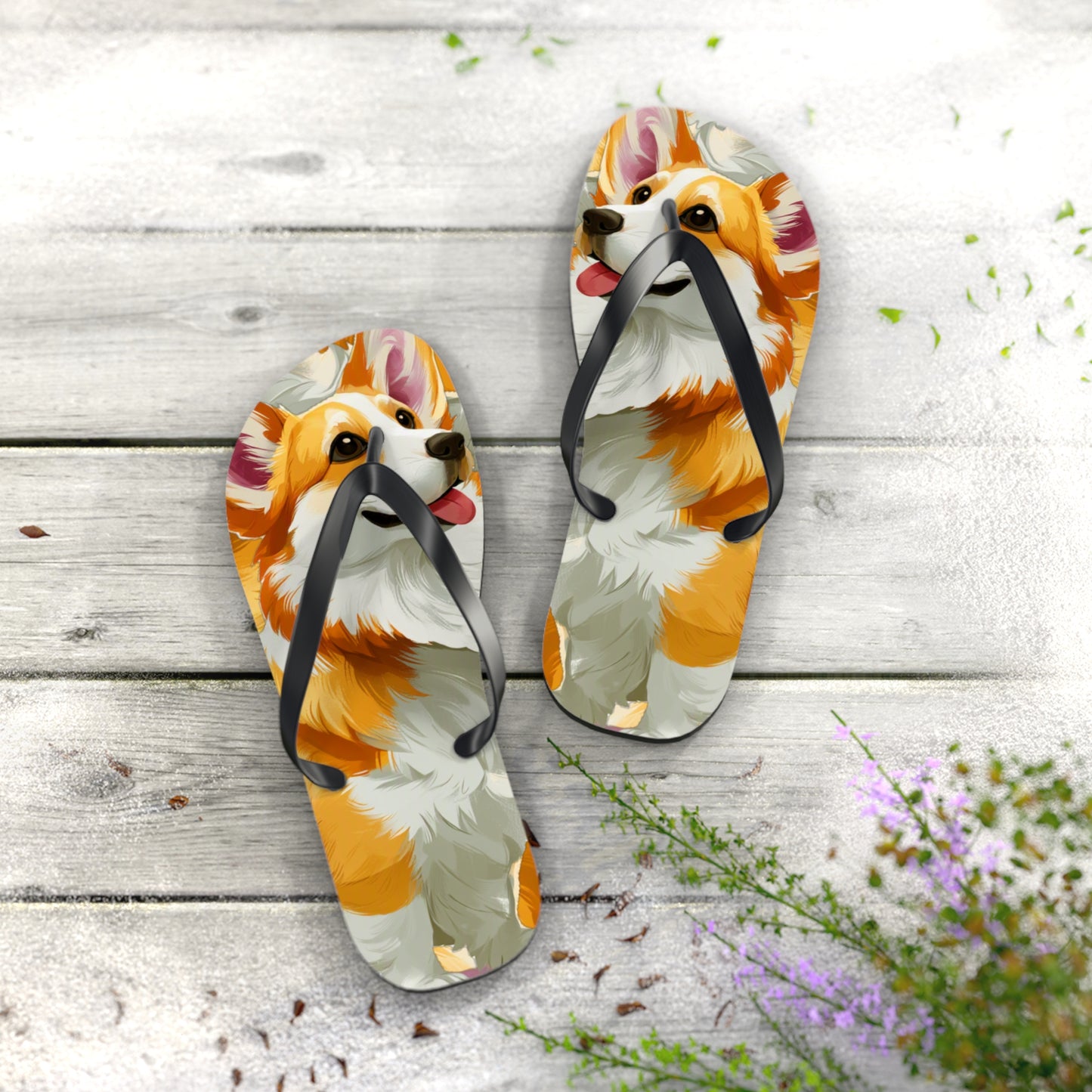 Classic Corgi Flip-Flops