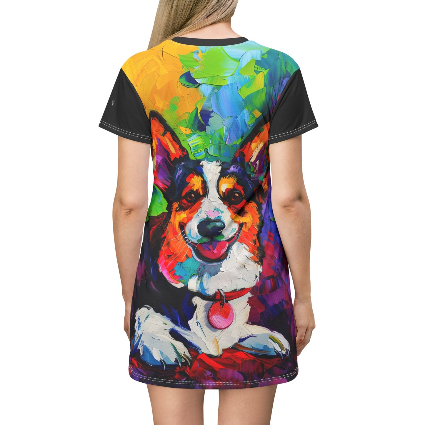 Colorful Cardigan - T-Shirt Dress