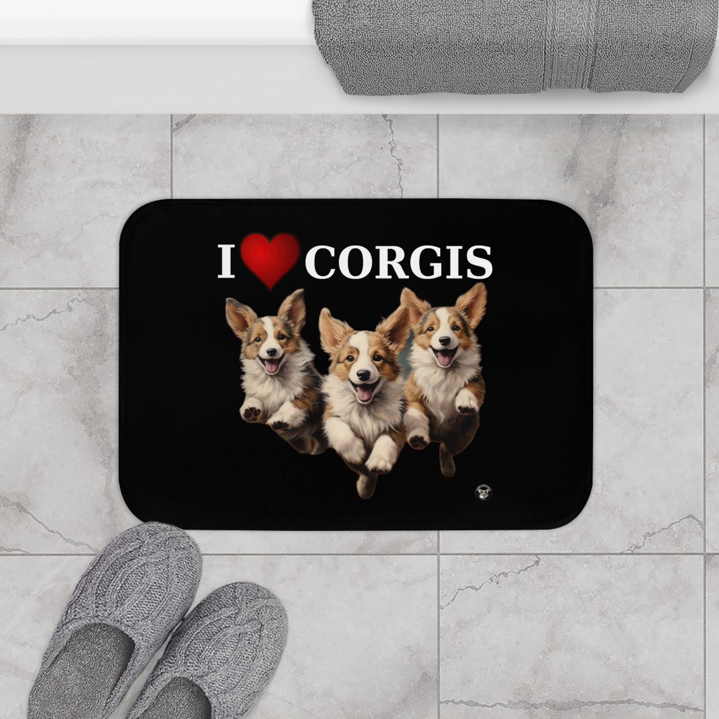 I Heart Corgis - Bath Mat