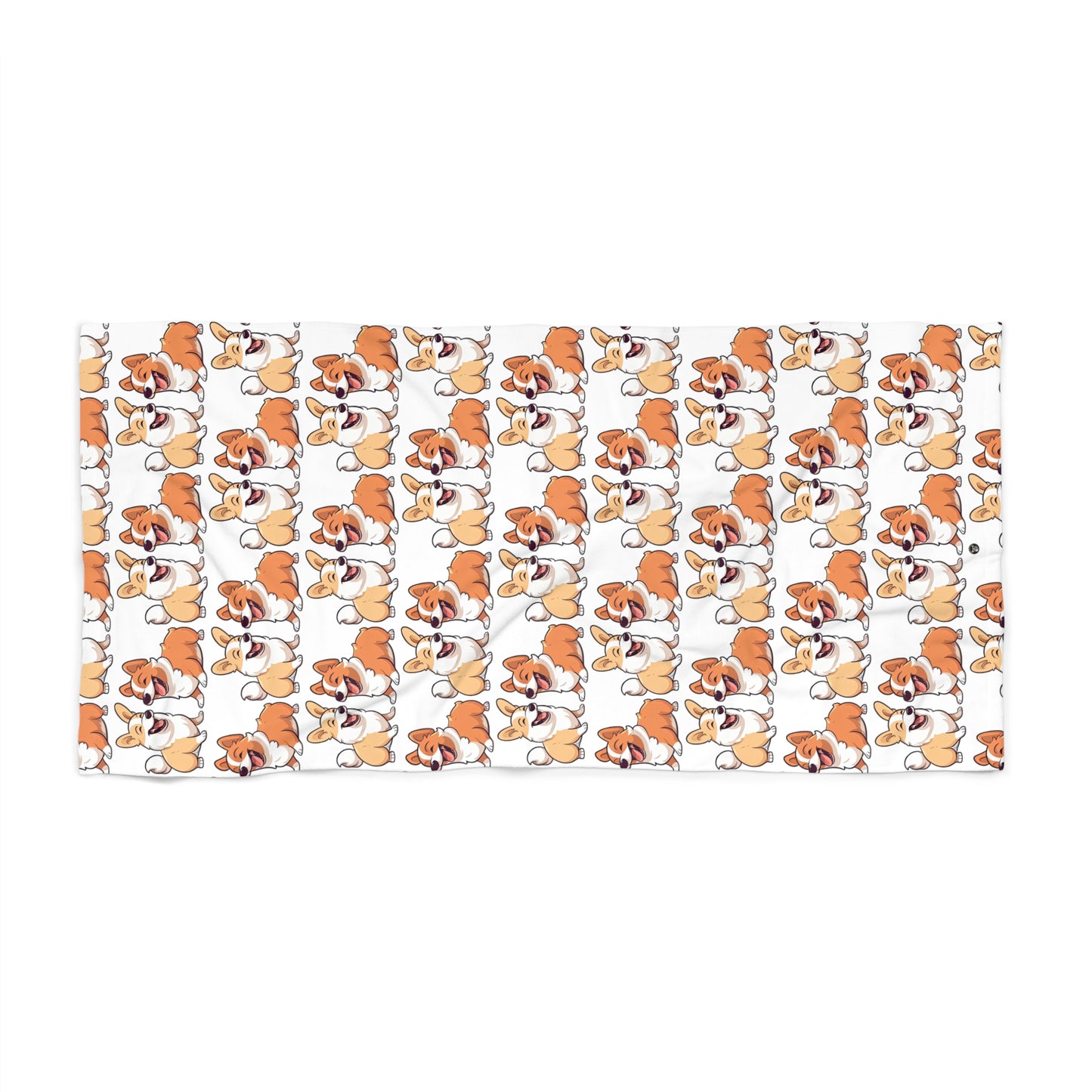 Corgi Couple Mosaic - Beach Towel