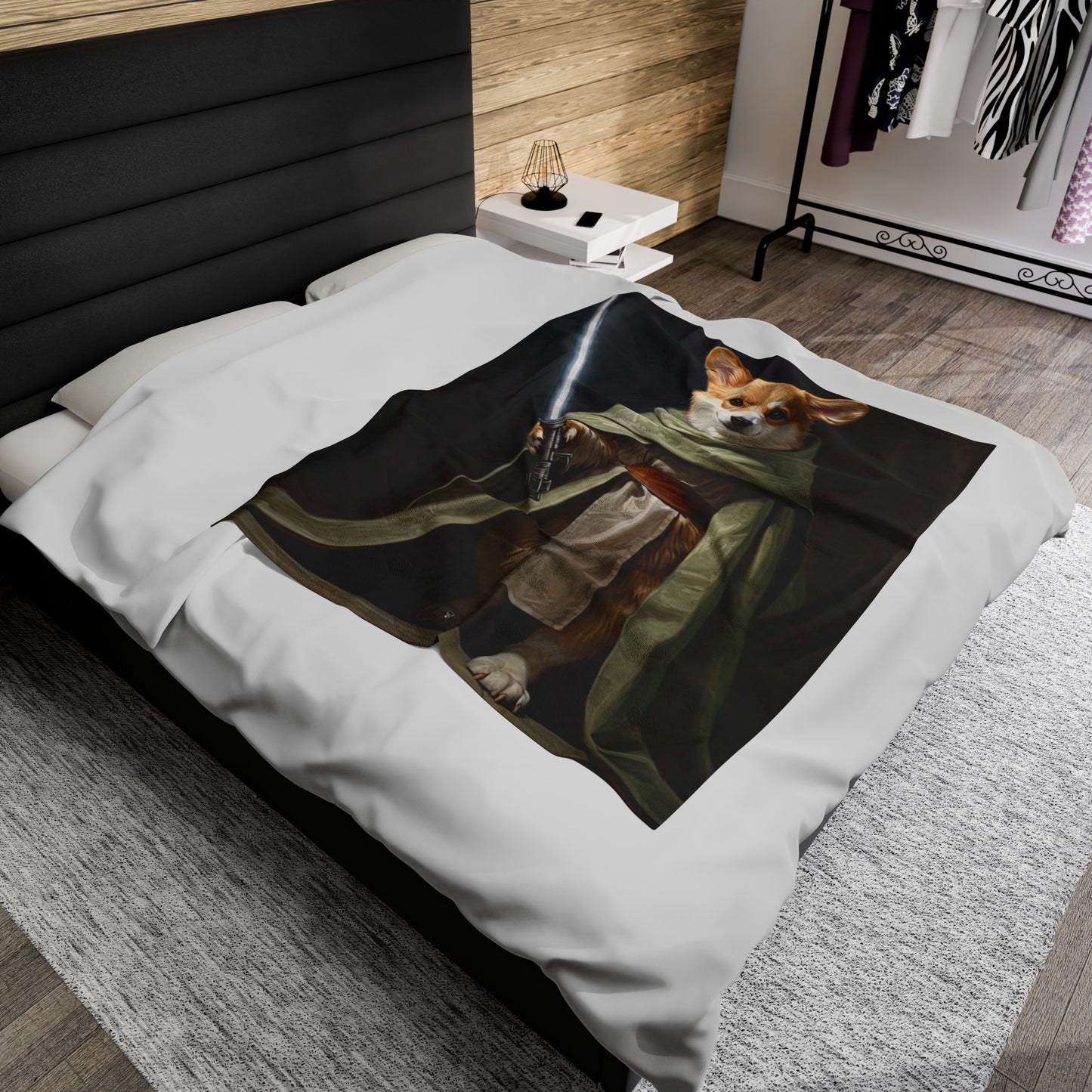 Jedi Corgi - Throw Blanket