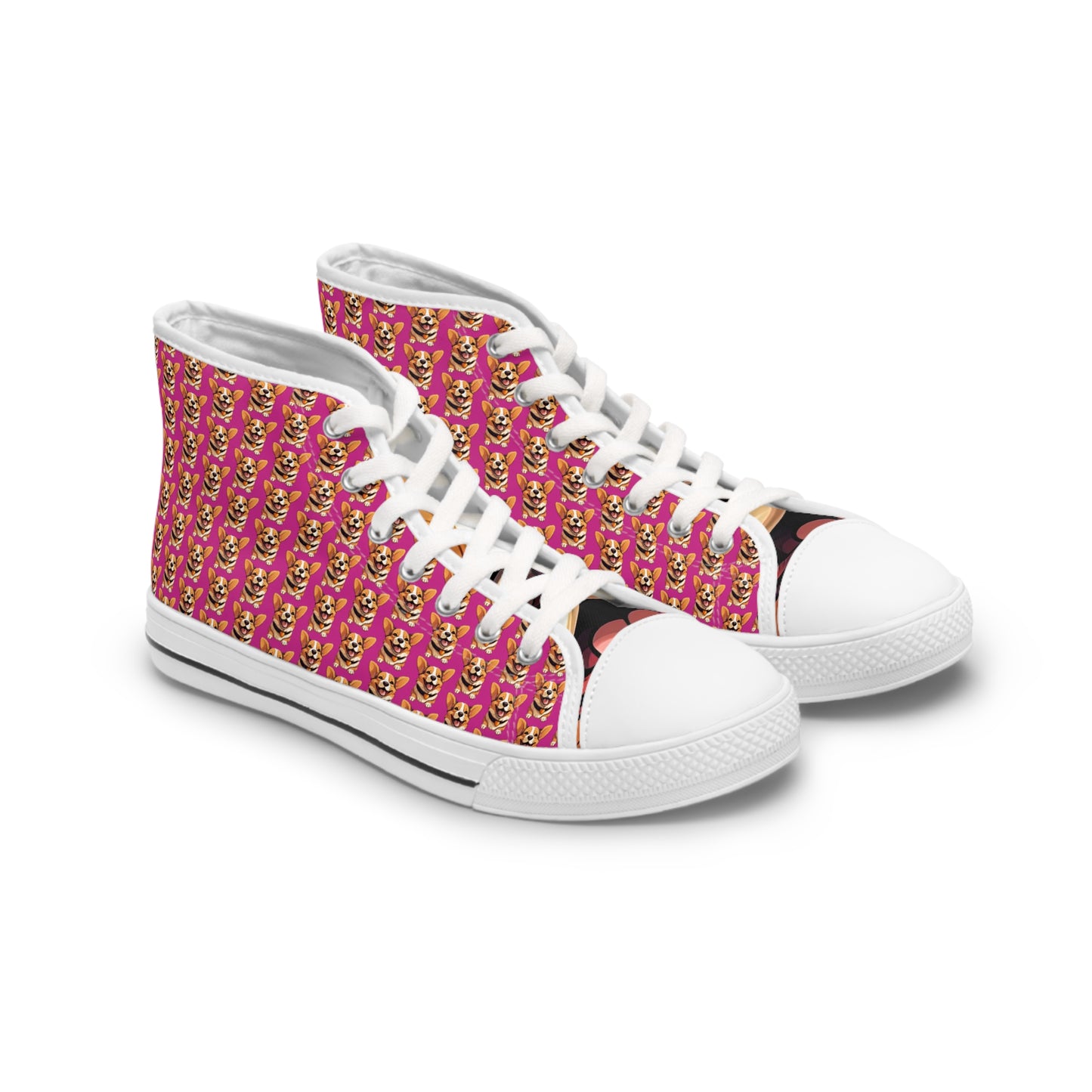 Puppy Love Mosaic - Women's High Top Sneakers