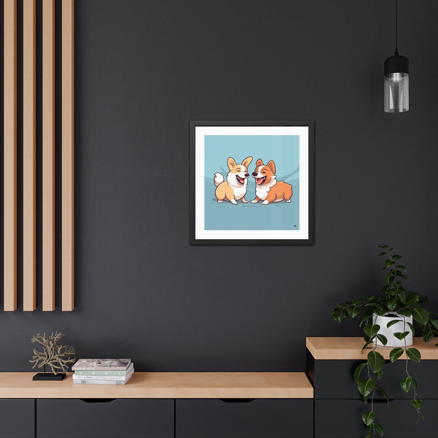 Corgi Couple - Framed Print