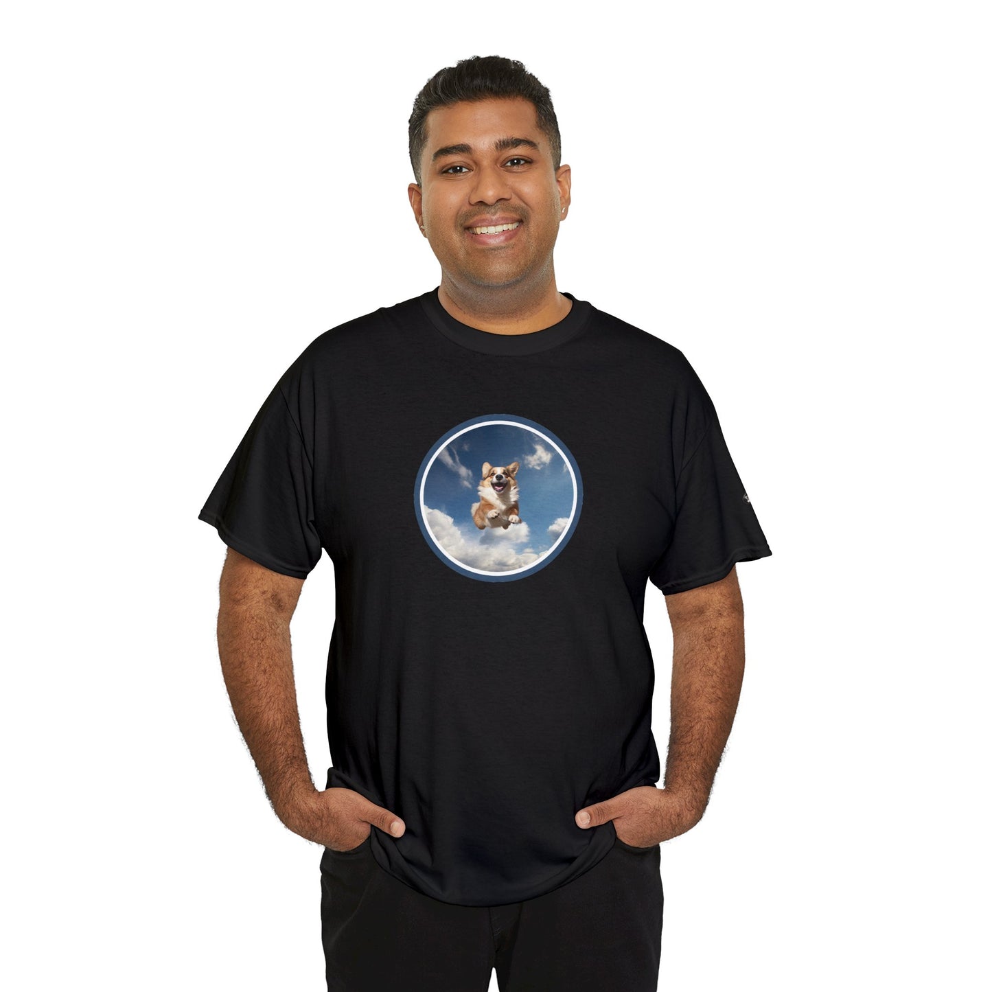 Flying Corgi - Unisex Heavy Cotton Tee